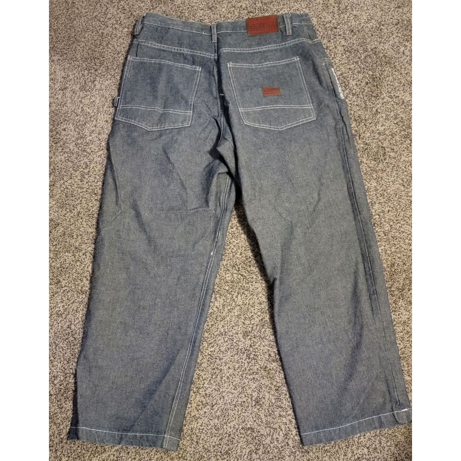 Vintage VINTAGE Maurice Malone Mens Jeans Blue Denim Hip Hop 38 32x28 Straight MoJeans Mens Size US 32 / EU 48 - 2 Thumbnail