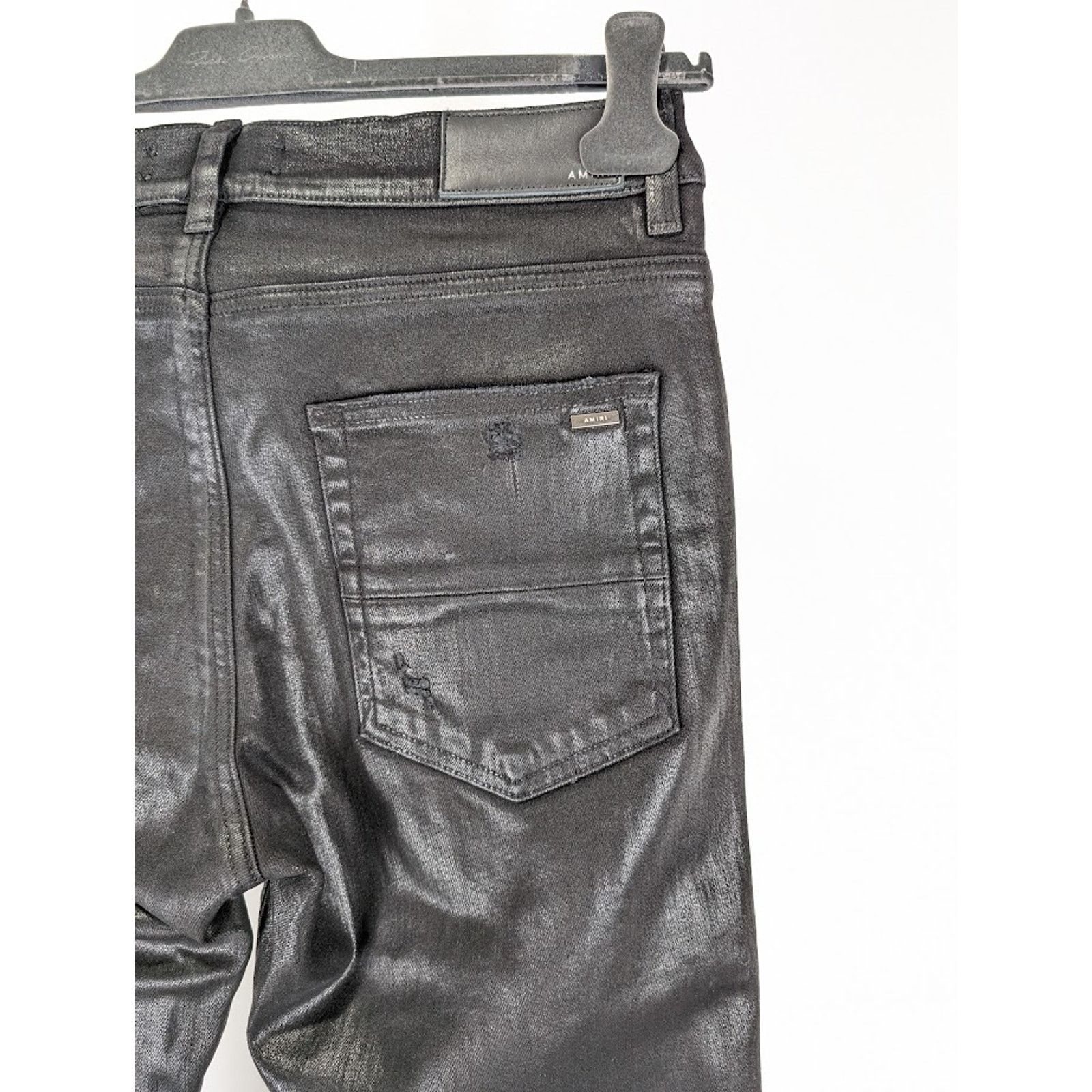 Amiri o1rshd1 Q:2 / Coated MX1 Jeans in Black Size US 33 - 19 Thumbnail