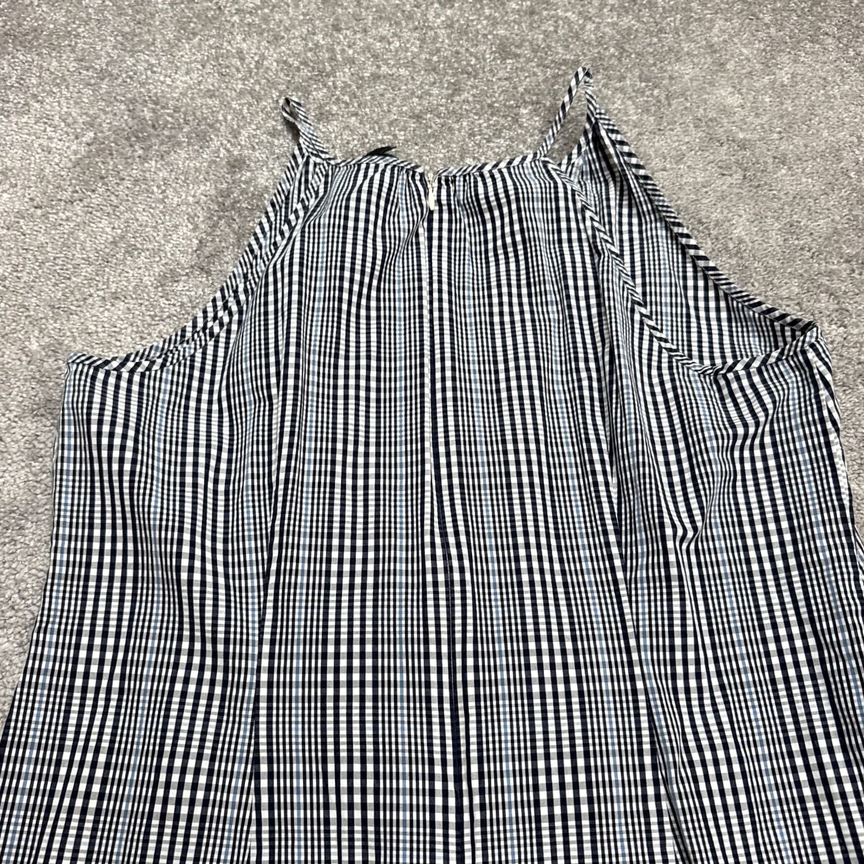 J.Crew J.Crew Gingham Ruffle Flounce Halter Mini Dress Women 10 Blue White Plaid Cotton Size L / US 10 / IT 46 - 3 Thumbnail