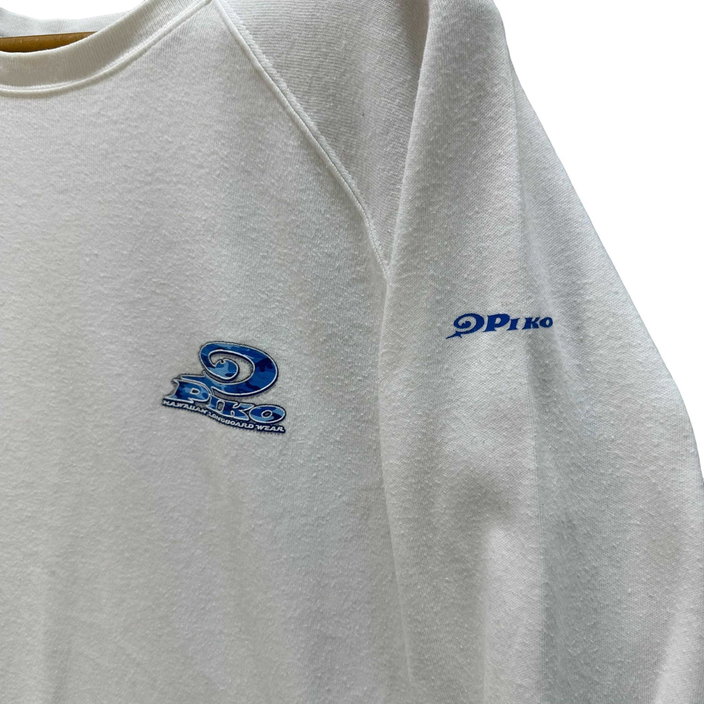 Vintage PIKO Hawaiian Longboard Wear Big Logo Sweatshirts #9143-62 Size US L / EU 52-54 / 3 - 8 Thumbnail
