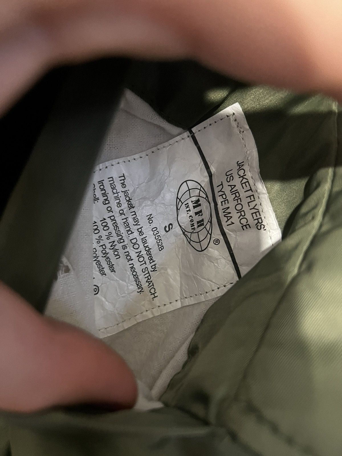 Vintage 00s Ma1 Flyer Green Vintage Bomber Small Jacket Oversize Size US S / EU 44-46 / 1 - 5 Thumbnail