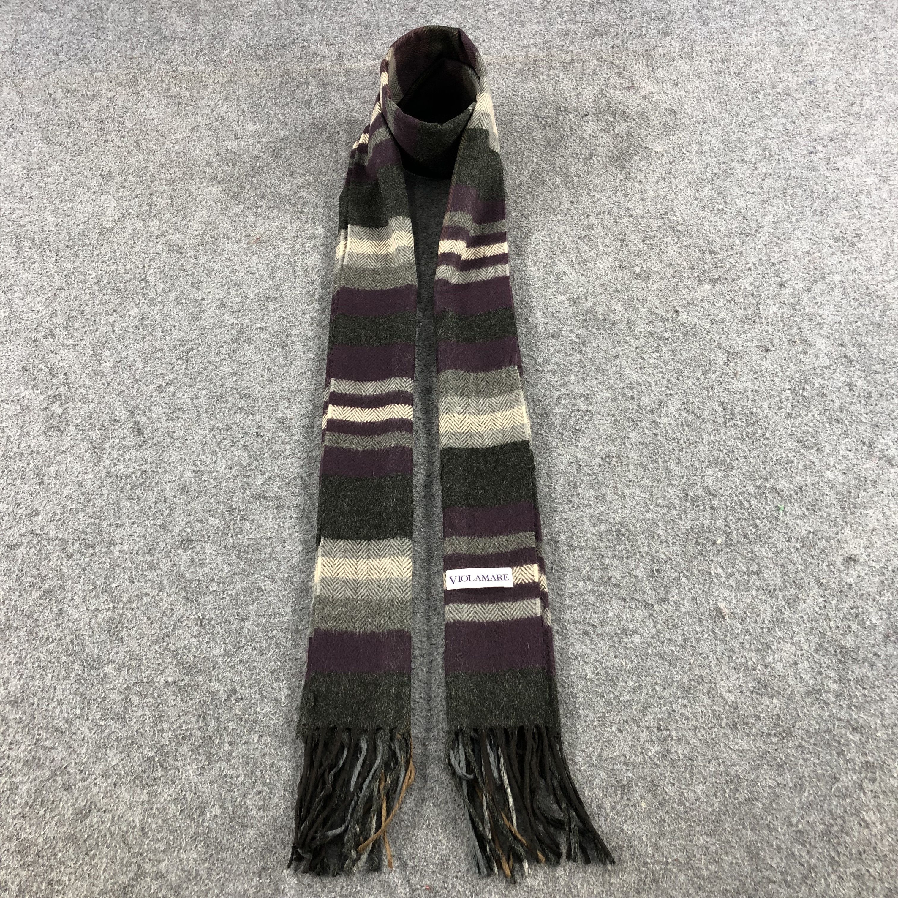 Violamare Tartan Wool Scarf Muffler V733