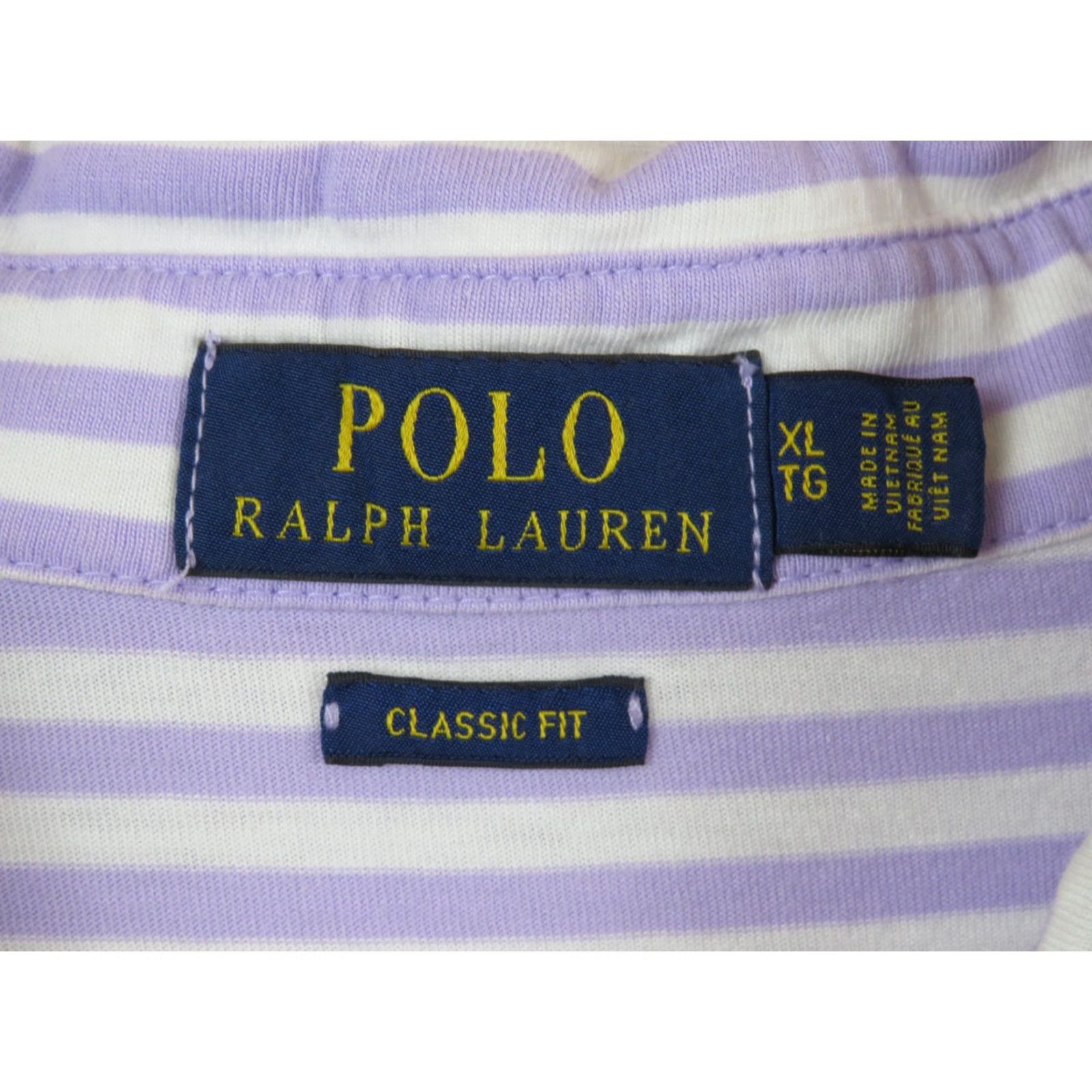 Polo Ralph Lauren Polo Ralph Lauren Shirt Mens XL Short Sleeve Golf Classic Purple Stripe Pony Regular Size Classic Fit Polo Shirt Mens XL Purple Stripe Pony Size US XL / EU 56 / 4 - 6 Thumbnail