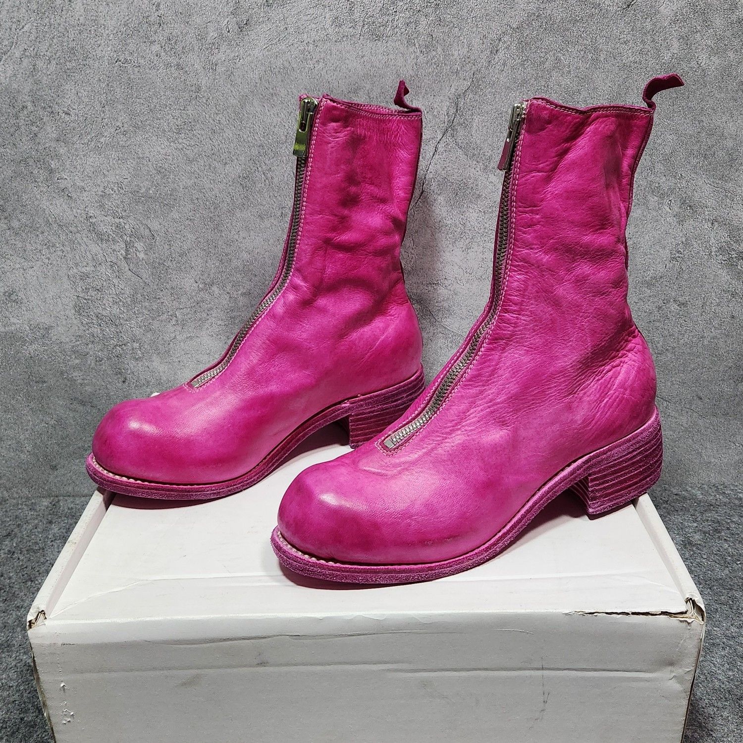 Guidi Guidi Pink Front Zip Boots Size 38 Size US 8 / IT 38 - 1 Thumbnail