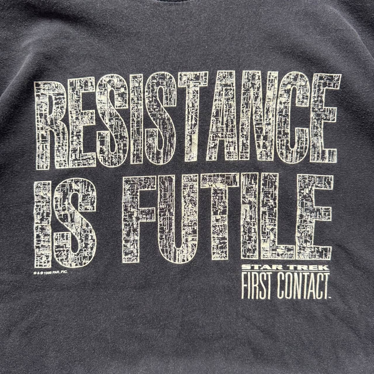 Vintage Star Trek First Contact Vintage 1996 Retro Washed T Shirt Size US L / EU 52-54 / 3 - 3 Thumbnail
