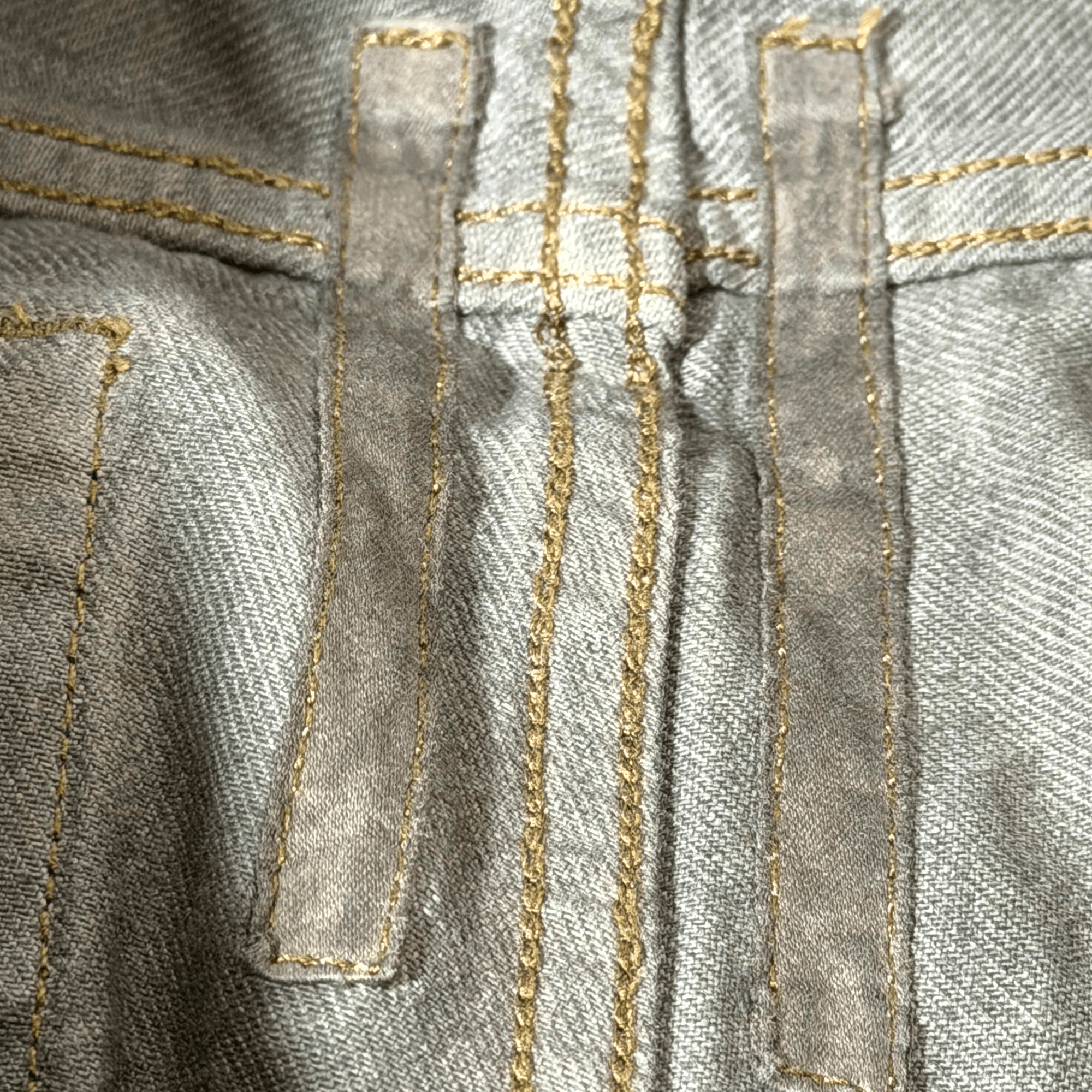 Rick Owens SS09 Rick Owens Gold Wax Strutter Banana Cut Denim Size US 28 / EU 44 - 9 Thumbnail