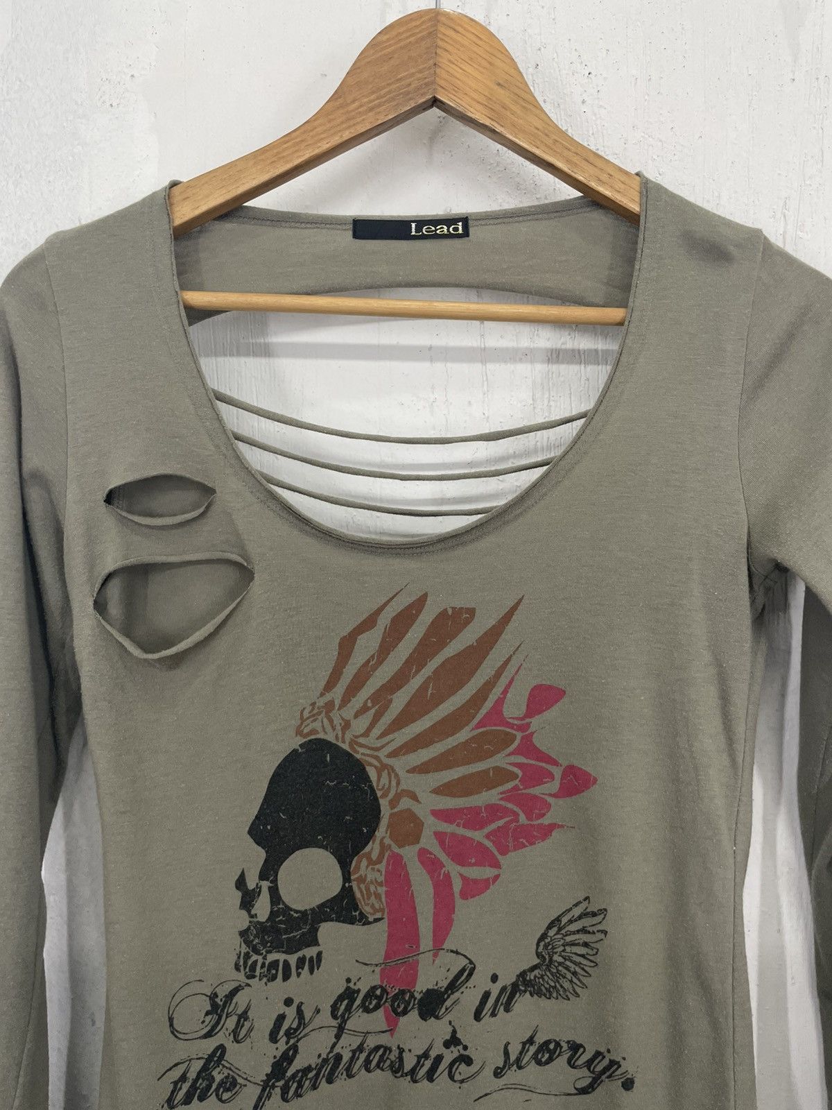 If Six Was Nine × Japanese Brand Lead Skull Apache Distressed 14th Addiction Style Y2K Size US M / EU 48-50 / 2 - 7 Thumbnail