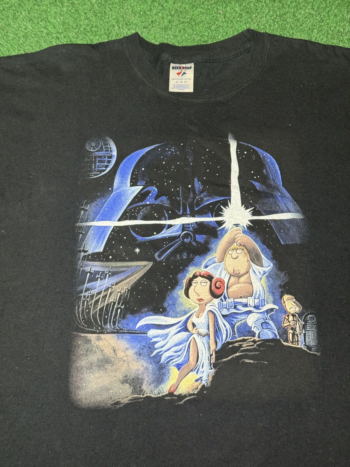 Vintage Family Guy Star Wars Blue Harvest Parody XL Cartoon T Shirt Size US XL / EU 56 / 4 - 2 Thumbnail