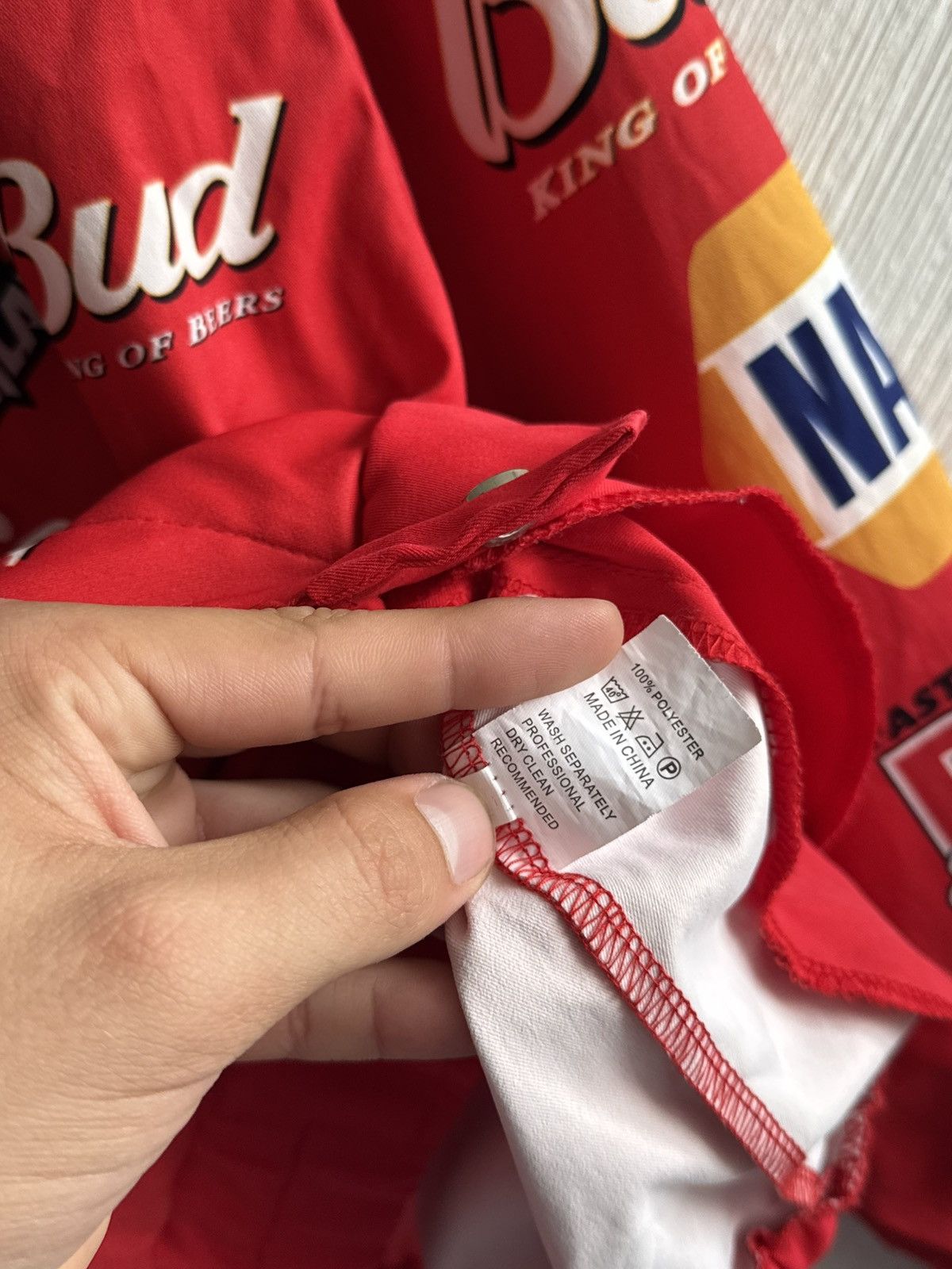 NASCAR VTG NASCAR Racing Bomber Jacket Bud King of Beers Remington Size US S / EU 44-46 / 1 - 7 Thumbnail