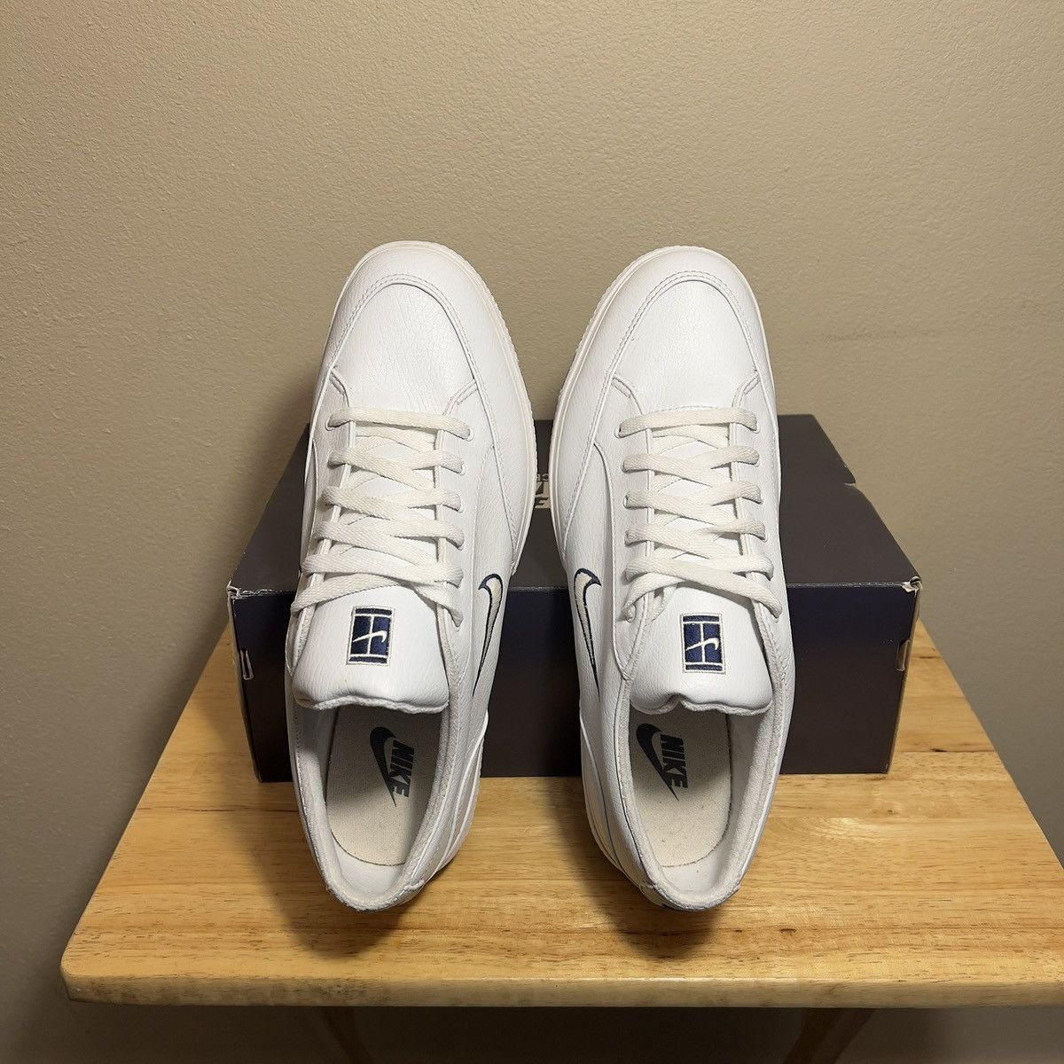 Nike Vintage Nike Court Leather Sneakers Size US 12 / EU 45 - 6 Thumbnail