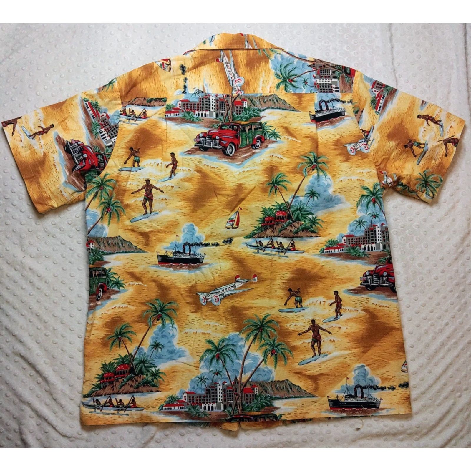 Vintage RJC 100% Cotton Woody Wagon Hula Girls Surfboard Hawaiian Surfer Shirt L Mens Size US L / EU 52-54 / 3 - 6 Thumbnail
