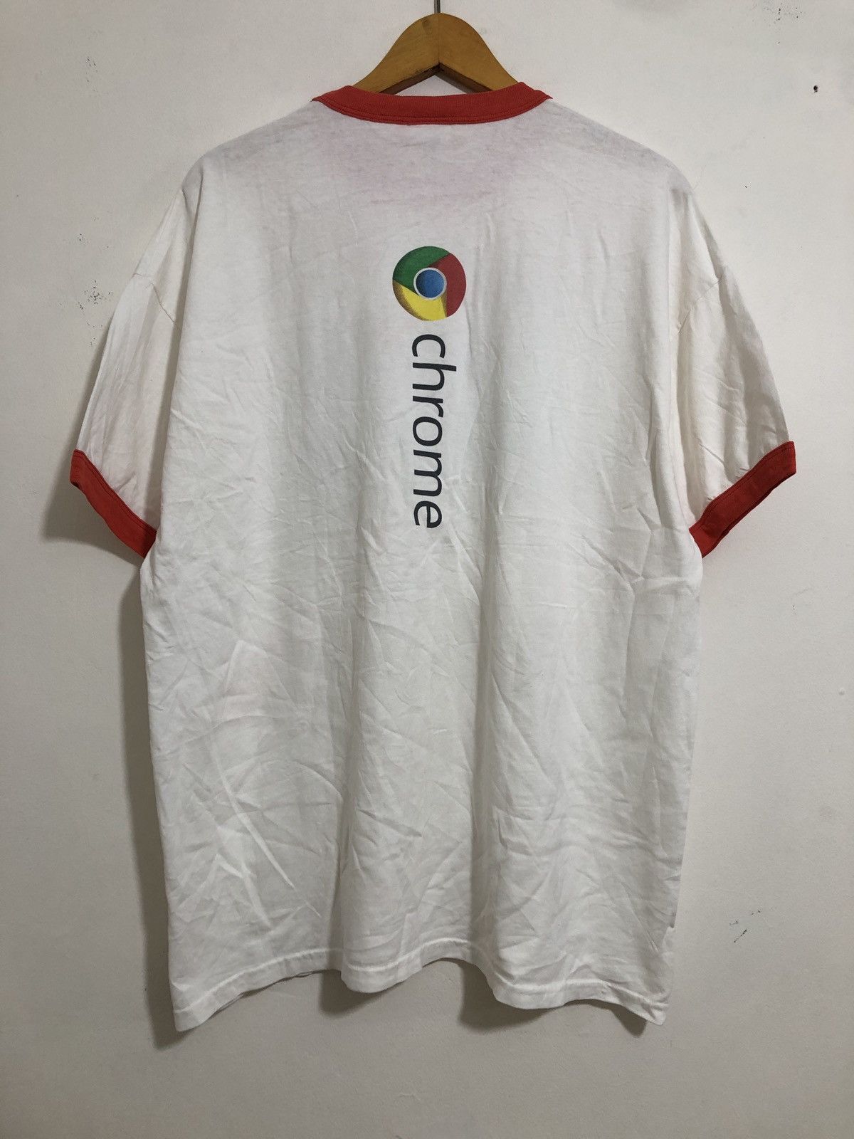 Vintage Google Chrome Ringer T-Shirt Size US XL / EU 56 / 4 - 2 Thumbnail