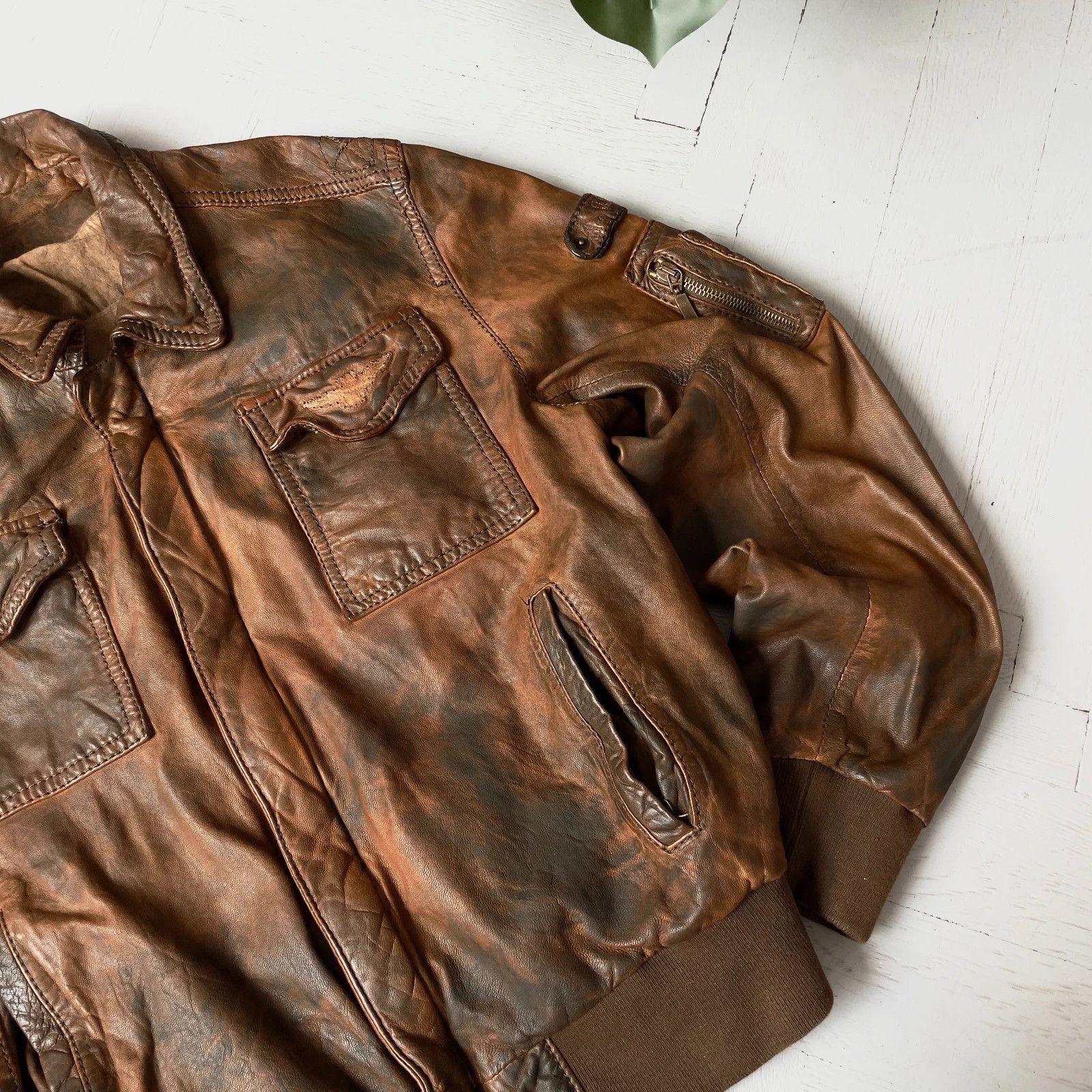 Aeronautica Militare Aeronautica Militare Real Leather Aviator Bomber Jacket Size US M / EU 48-50 / 2 - 3 Thumbnail