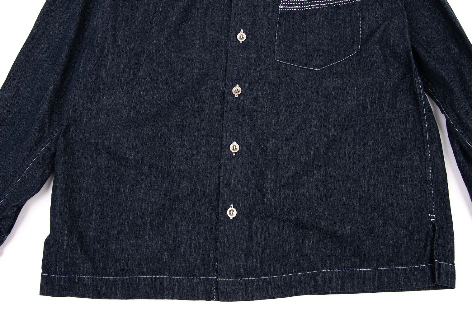 Issey Miyake Cotton Stitch Denim Shirt in Indigo Size US S / EU 44-46 / 1 - 10 Thumbnail