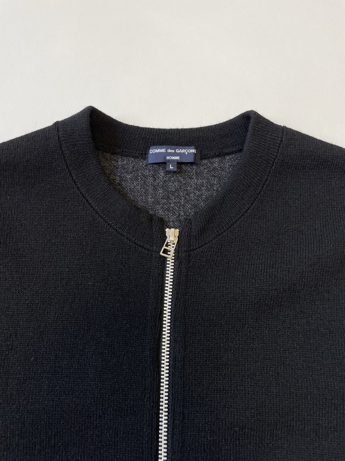 Comme des Garcons A/W 23 Boxy Fit Black Wool Zip Sweater Size US L / EU 52-54 / 3 - 5 Thumbnail