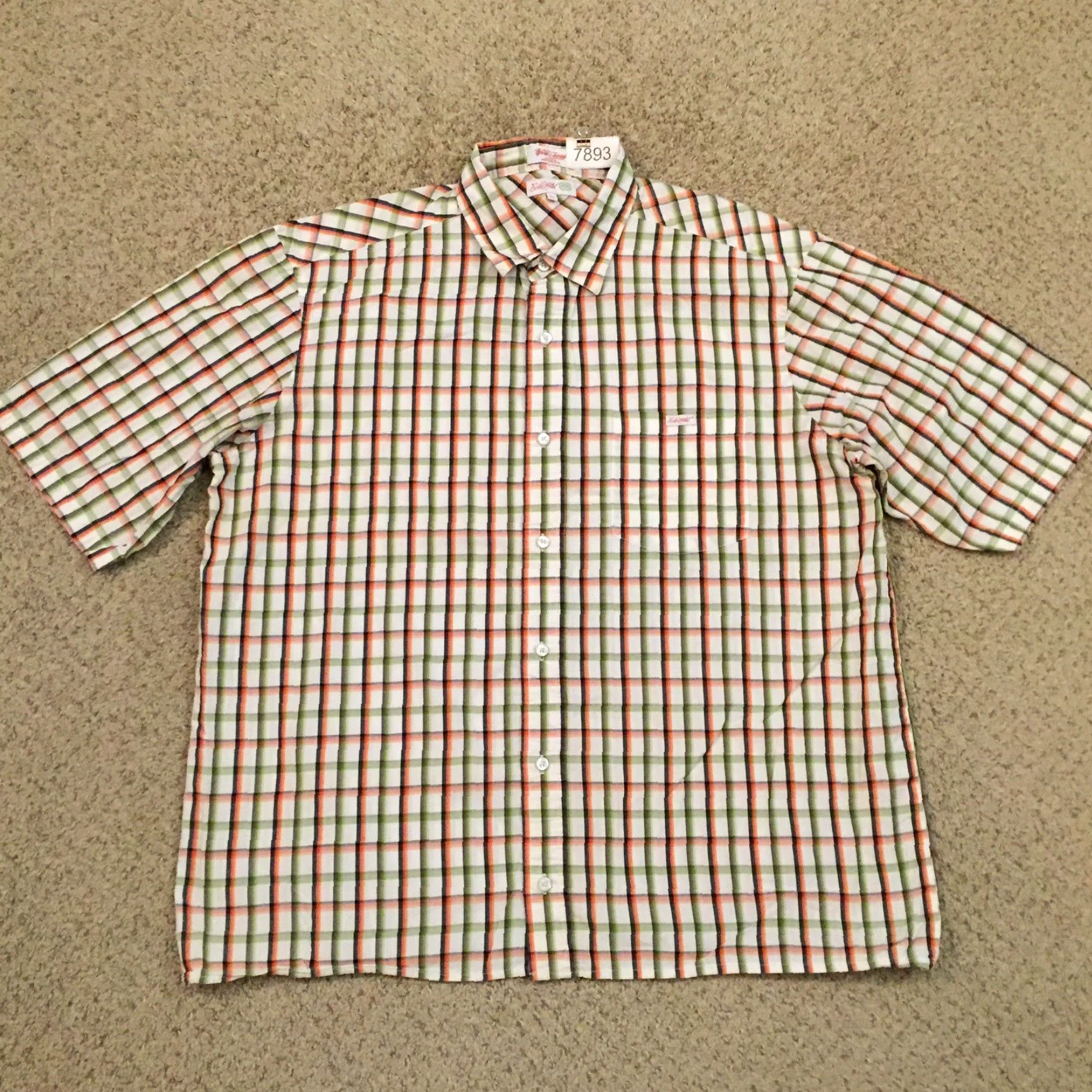 Ecko Unltd. Ecko Unltd Shirt Mens XL Green Plaid Short Sleeve Button Up Cotton Size US XL / EU 56 / 4 - 2 Thumbnail