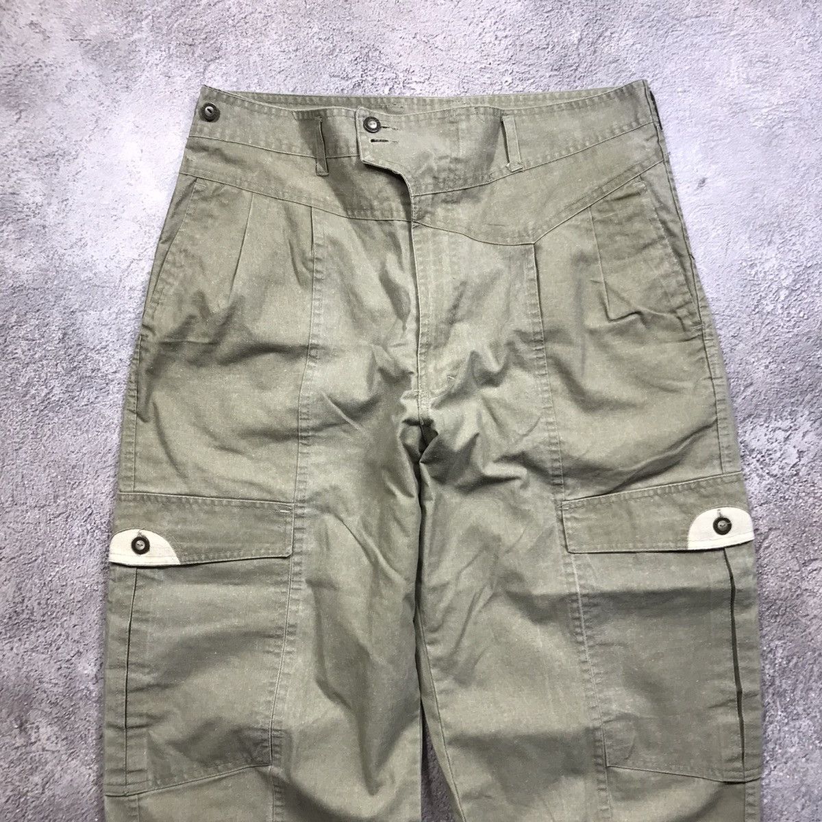 Vintage Vintage Y2K Baggy Cargo Pants Distressed Streetwear Khaki 36 Size US 36 / EU 52 - 5 Thumbnail
