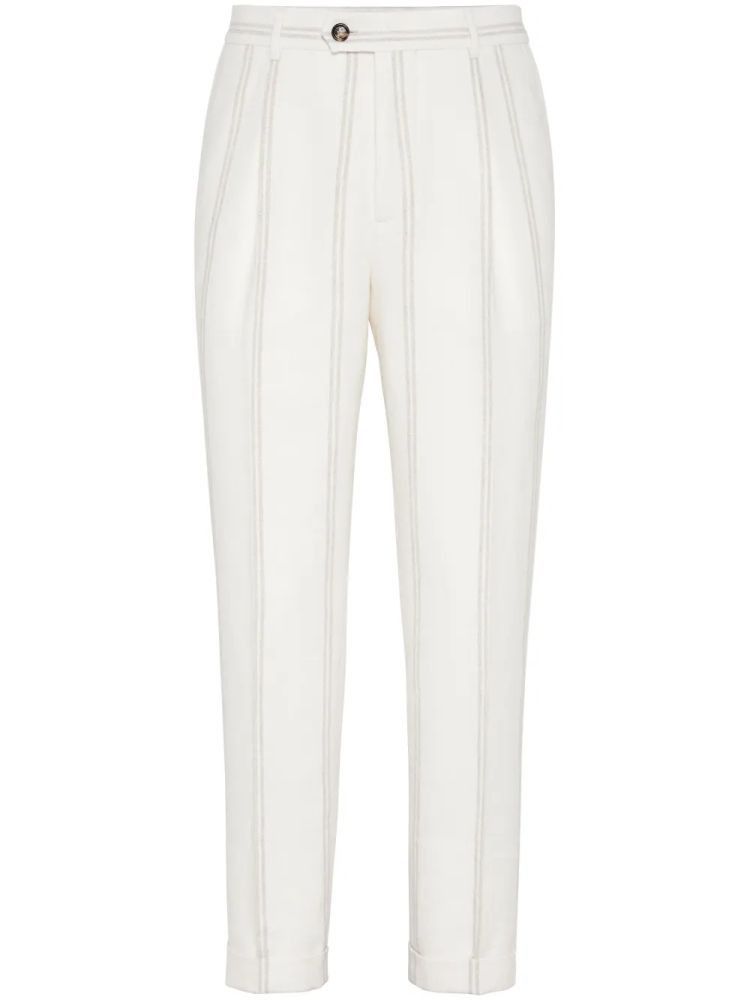 Brunello Cucinelli o1la1rc1a0425 Pants in White Size US 30 / EU 46 - 1 Thumbnail
