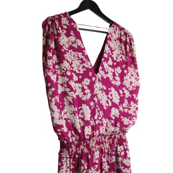 Ramy Brook Ramy Brook Silk Blouson Shift Mini Dress Smocked Waist Size S / US 4 / IT 40 - 2 Thumbnail