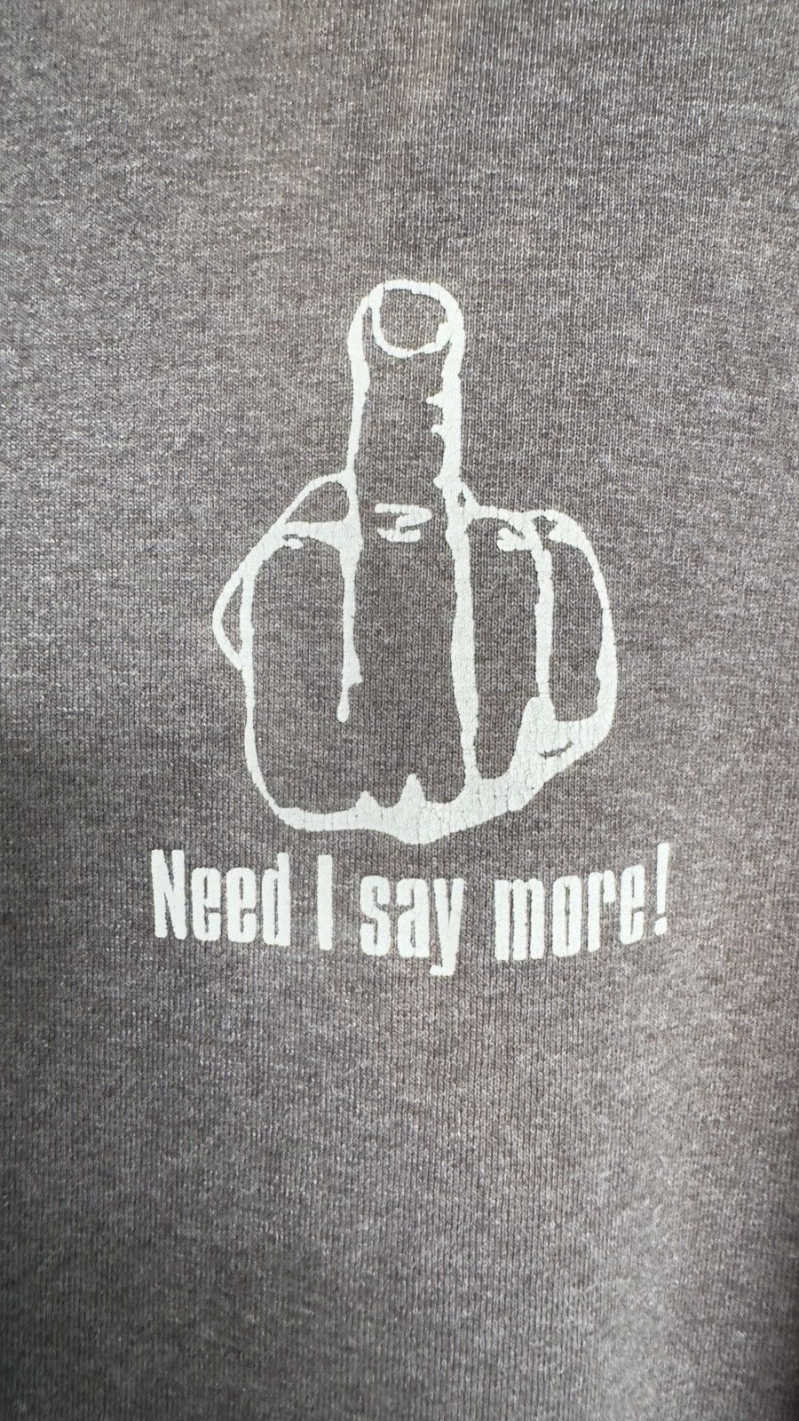 Other Vintage Middle Finger Art Long Sleeve Tshirt Size US L / EU 52-54 / 3 - 5 Thumbnail