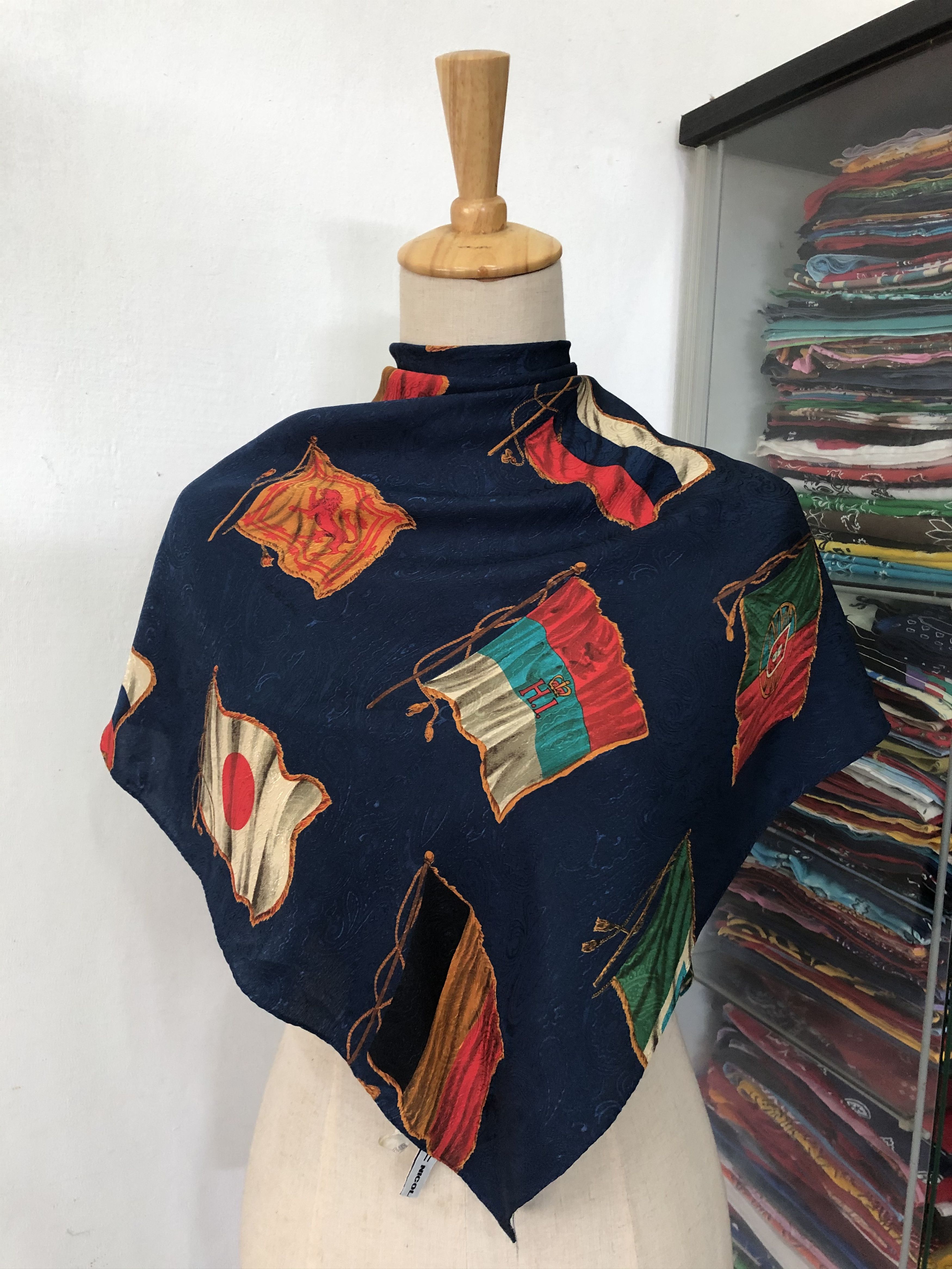 Vintage Vintage Nicole Club Silk Scarf Size ONE SIZE - 1 Thumbnail