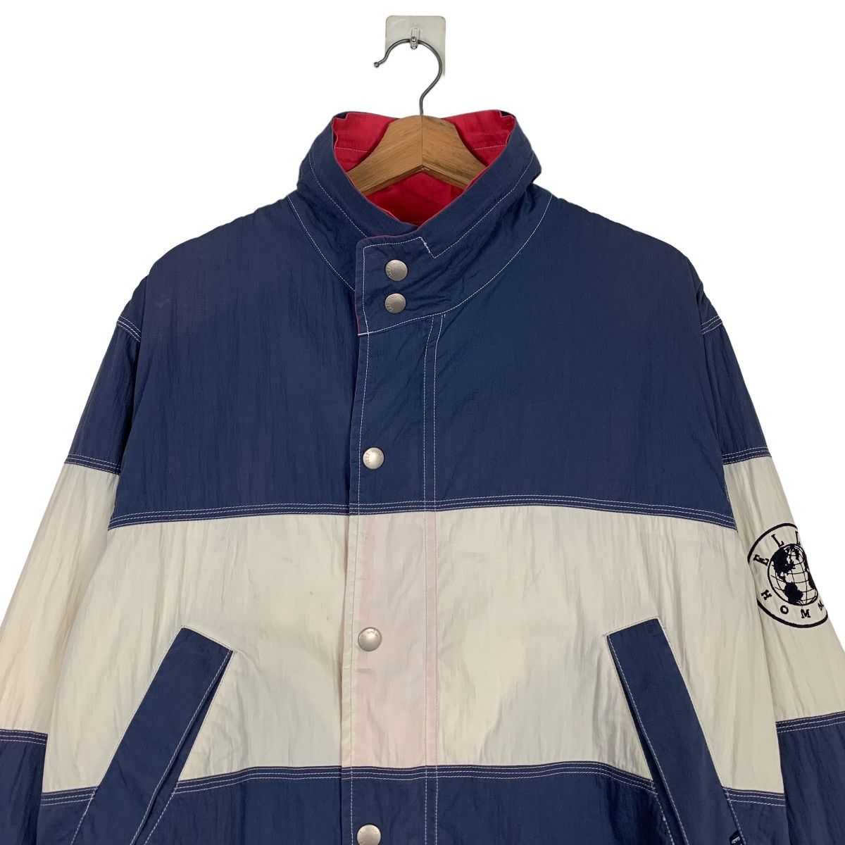 Japanese Brand ELLE Homme Colorblock Hooded Jacket #0432-C20 Size US M / EU 48-50 / 2 - 2 Thumbnail