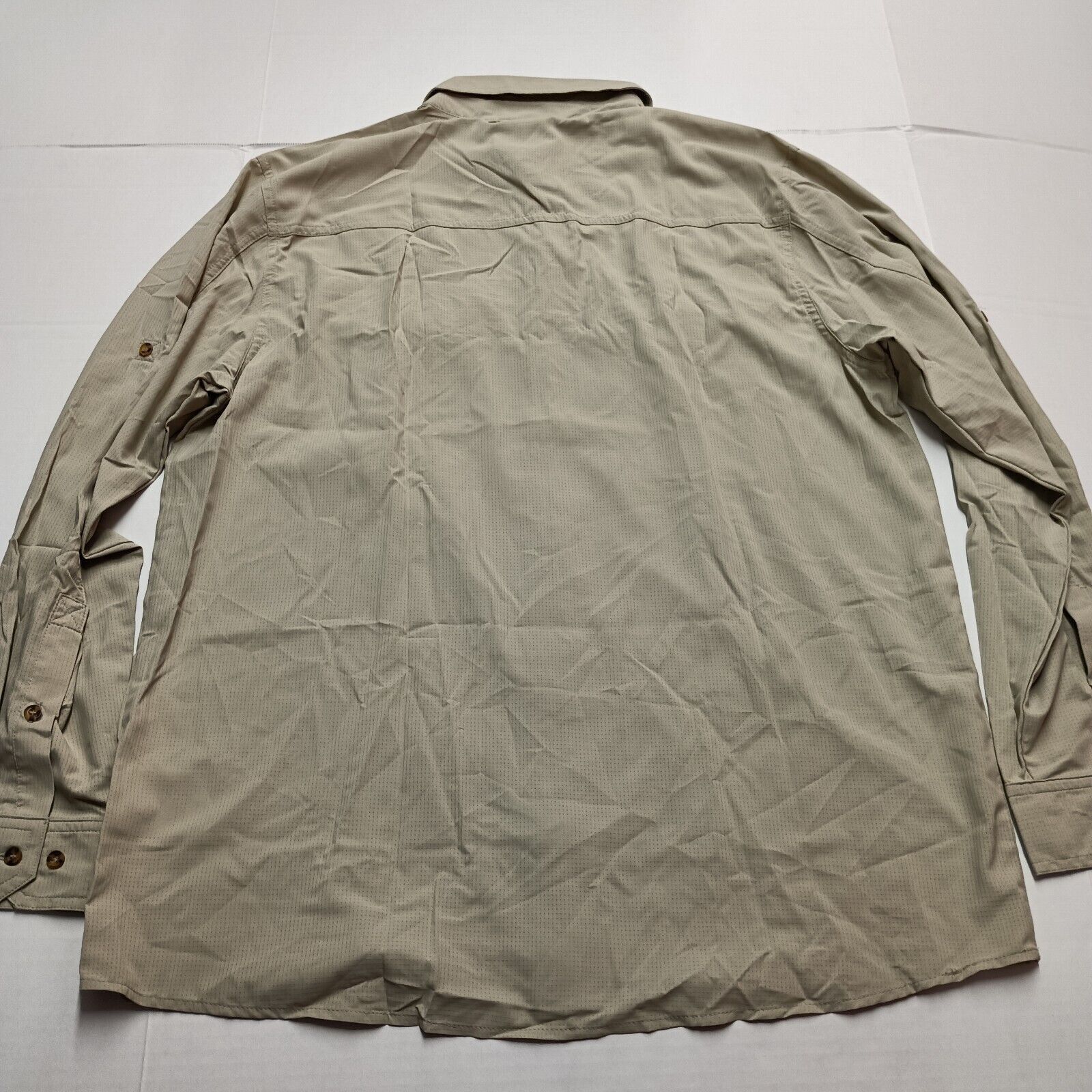 & Other Stories 33,000FT Roll Tab Sleeve Air-Hole Tech Shirt Men's XL Beige Size US XL / EU 56 / 4 - 9 Thumbnail