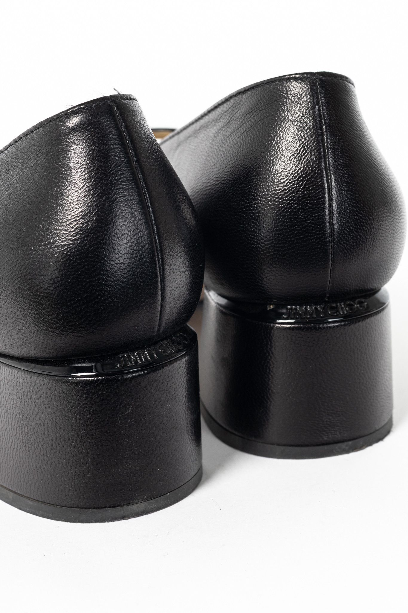 Jimmy Choo Jimmy Choo Elisa Black Cap-Toe Faux-Pearl Mary Jane Pumps Size US 7 / IT 37 - 9 Thumbnail