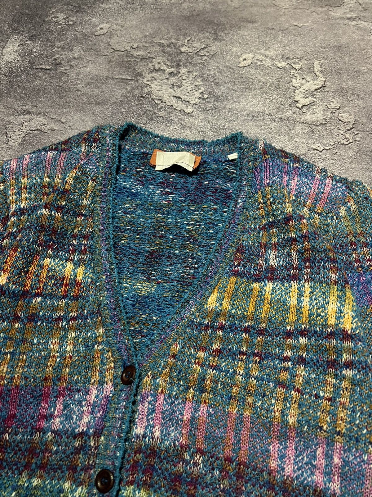Missoni RARE Vintage 90s Missoni Cardigan Sweater Cotton Wool Linen Size L / US 10 / IT 46 - 3 Thumbnail