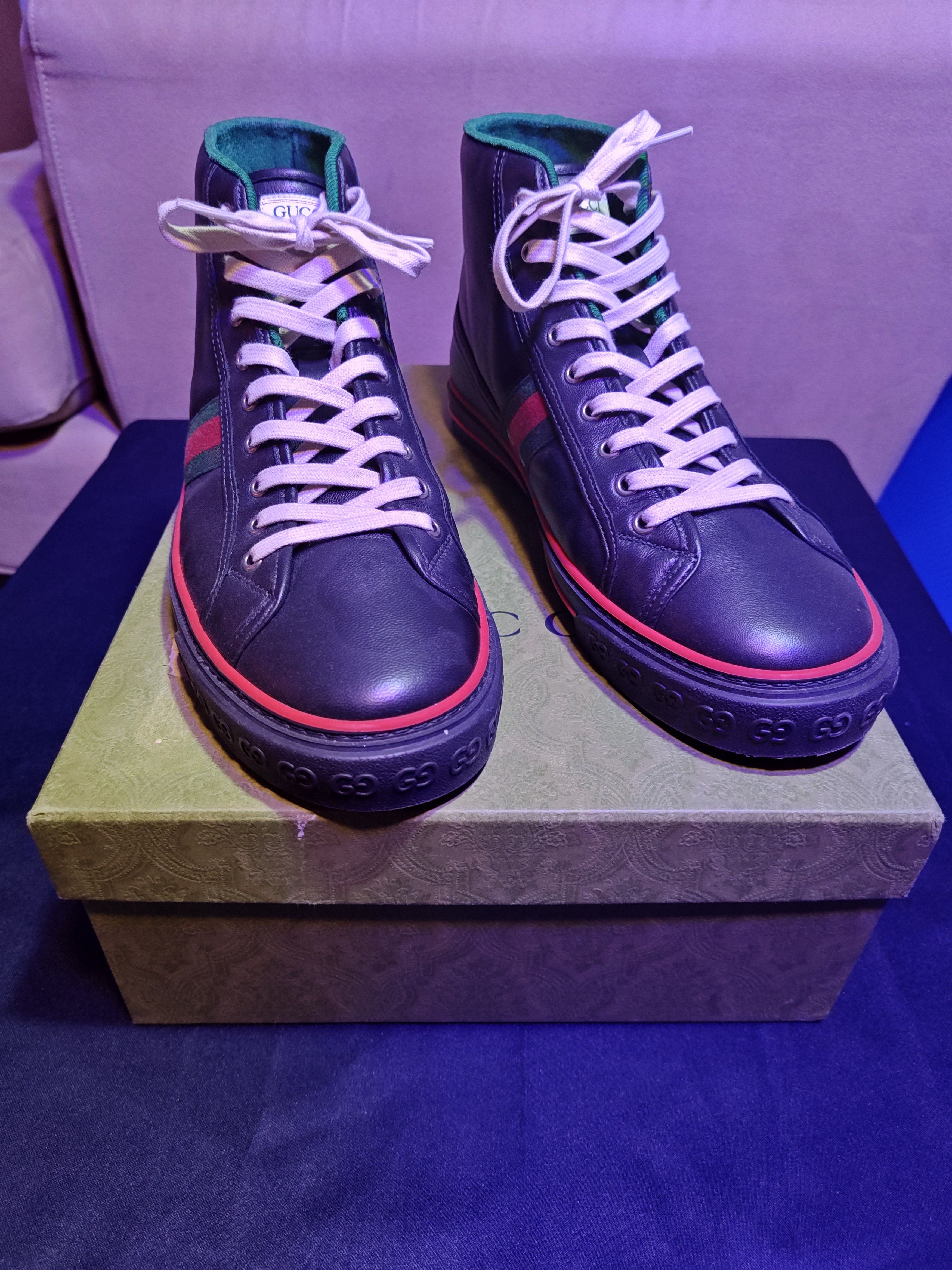 Gucci Gucci 1977 high top sneakers black Size US 11 / EU 44 - 1 Thumbnail