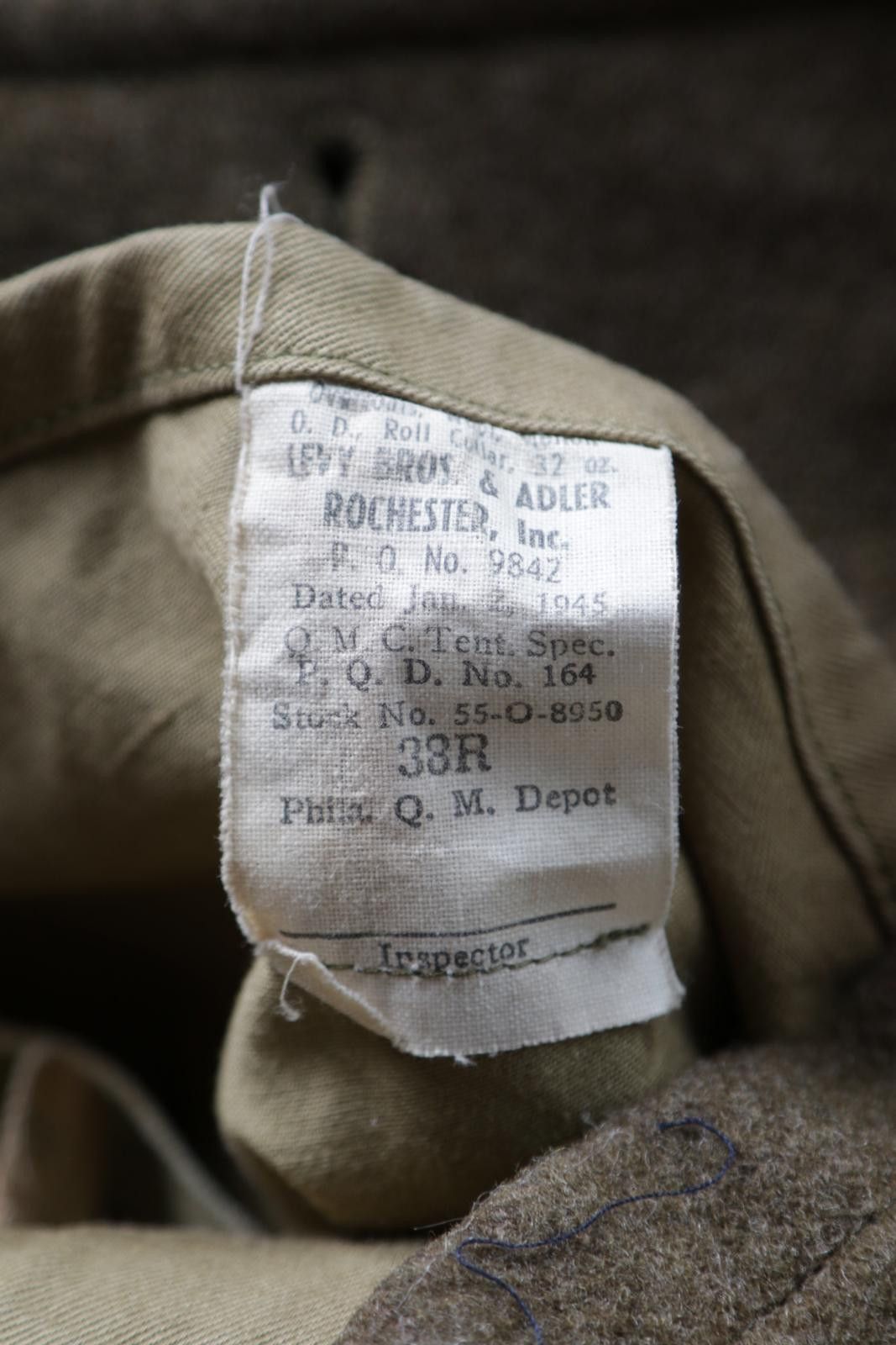 Other 1945' Levy Bros. & Alder WWII U.S. Wool Overcoat Size US S / EU 44-46 / 1 - 5 Thumbnail