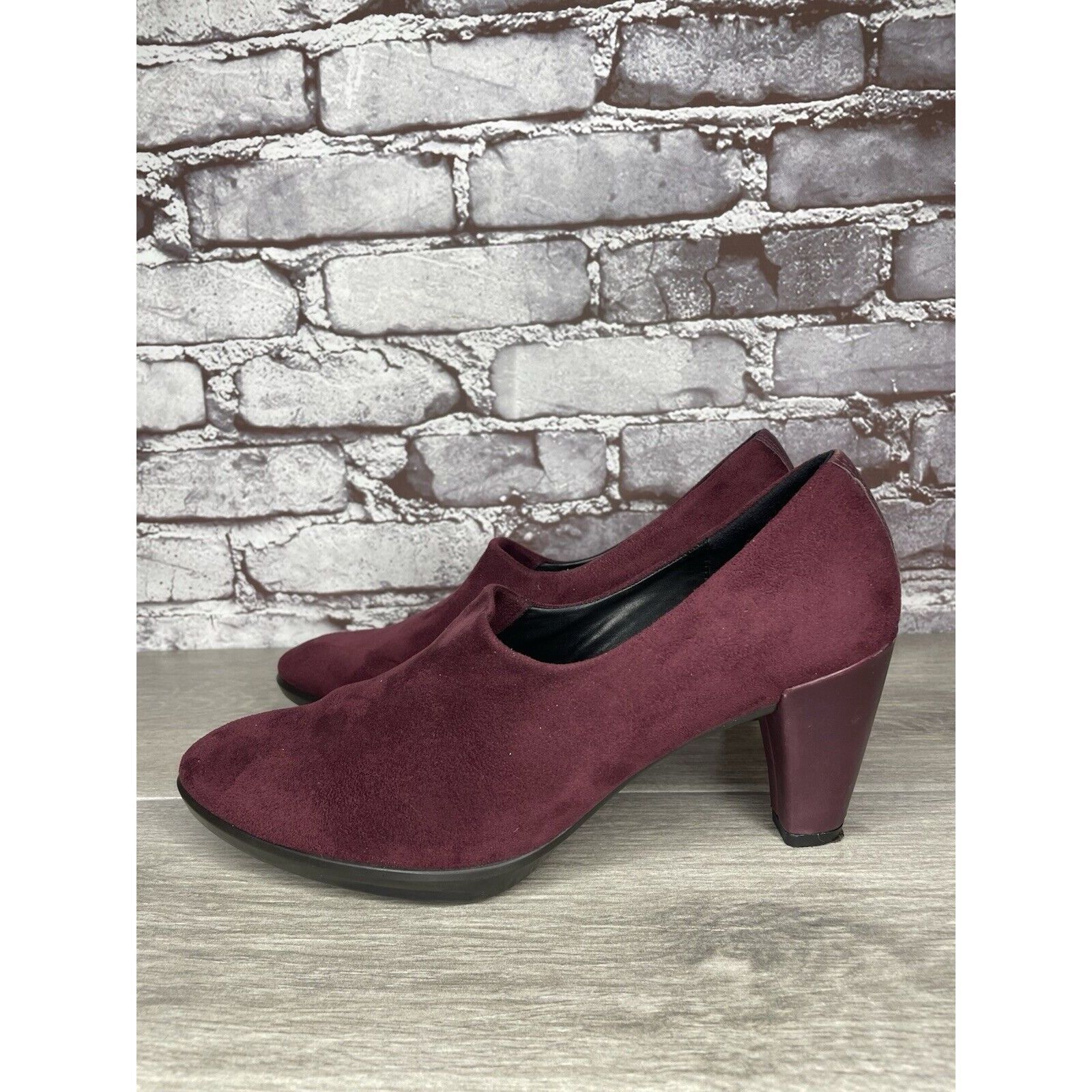 Ecco Ecco Danish Design Purple Plum Suede Leather Pumps Heels Wom Size US 9 / IT 39 - 1 Thumbnail