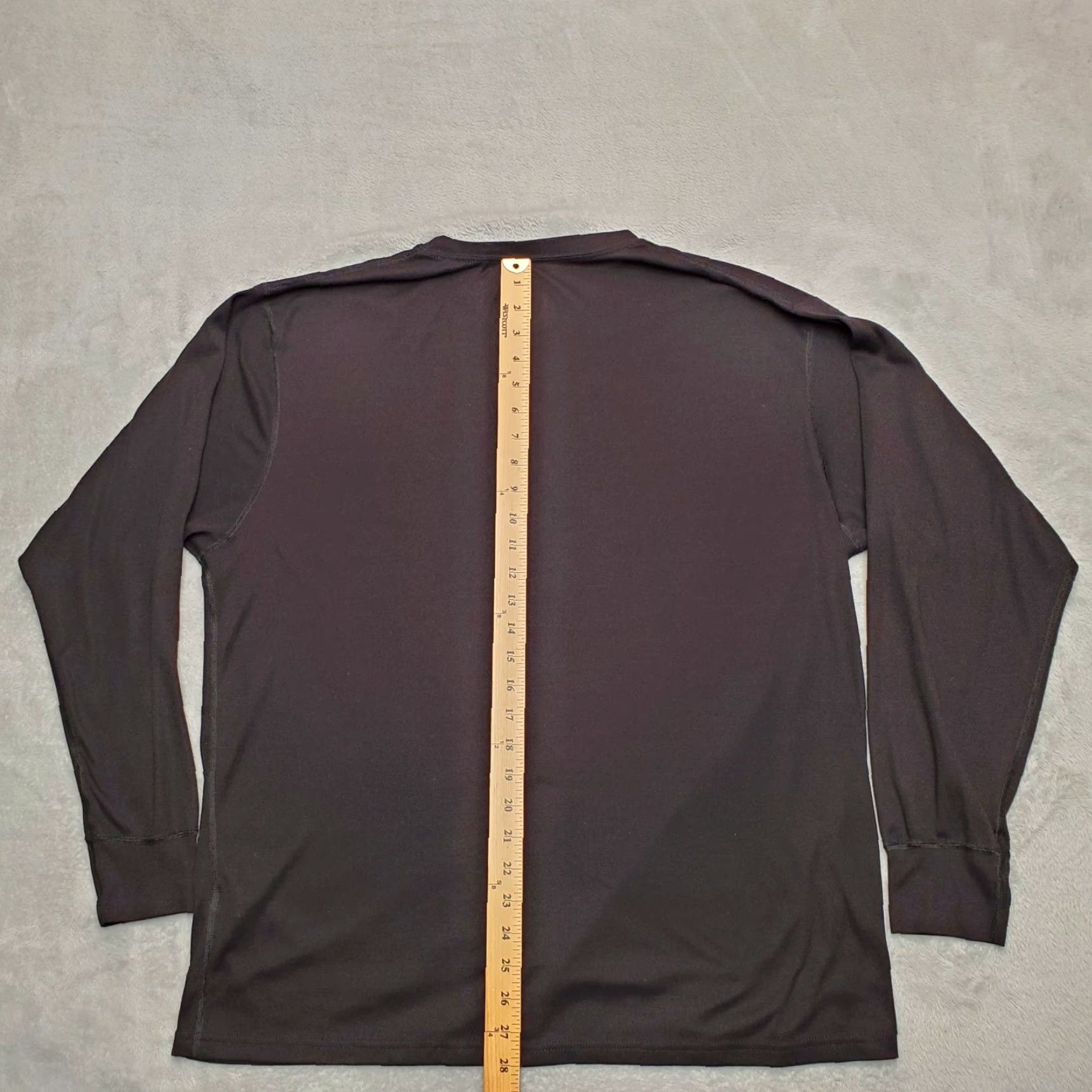 Vintage Polarmax Shirt Mens L Black 100% Polyester Long Sleeve TEE Made in USA Size US L / EU 52-54 / 3 - 6 Thumbnail