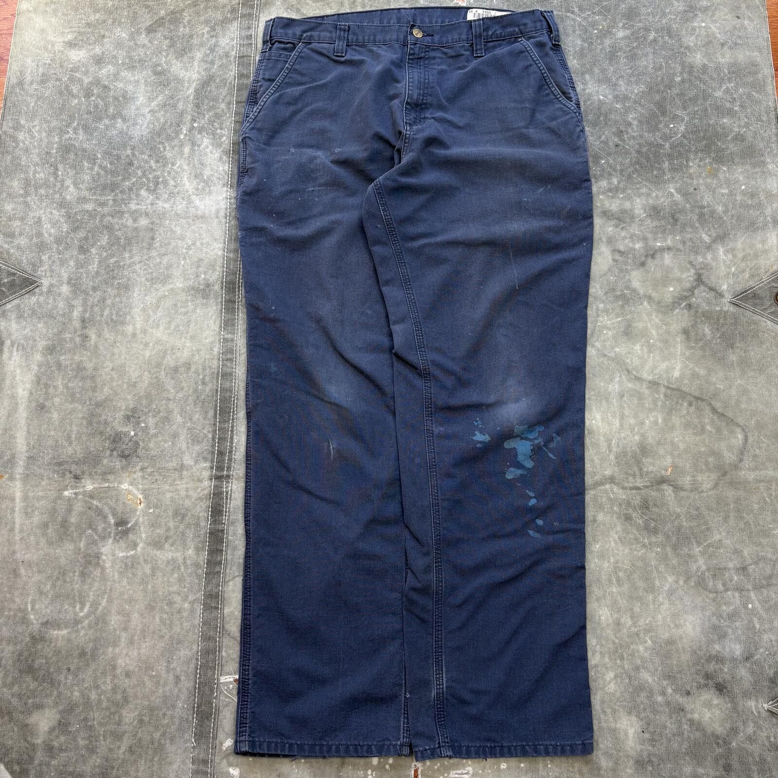 Carhartt Vintage Y2K Navy Carhartt Carpenter Baggy Wide Leg Pants Size US 36 / EU 52 - 1 Thumbnail