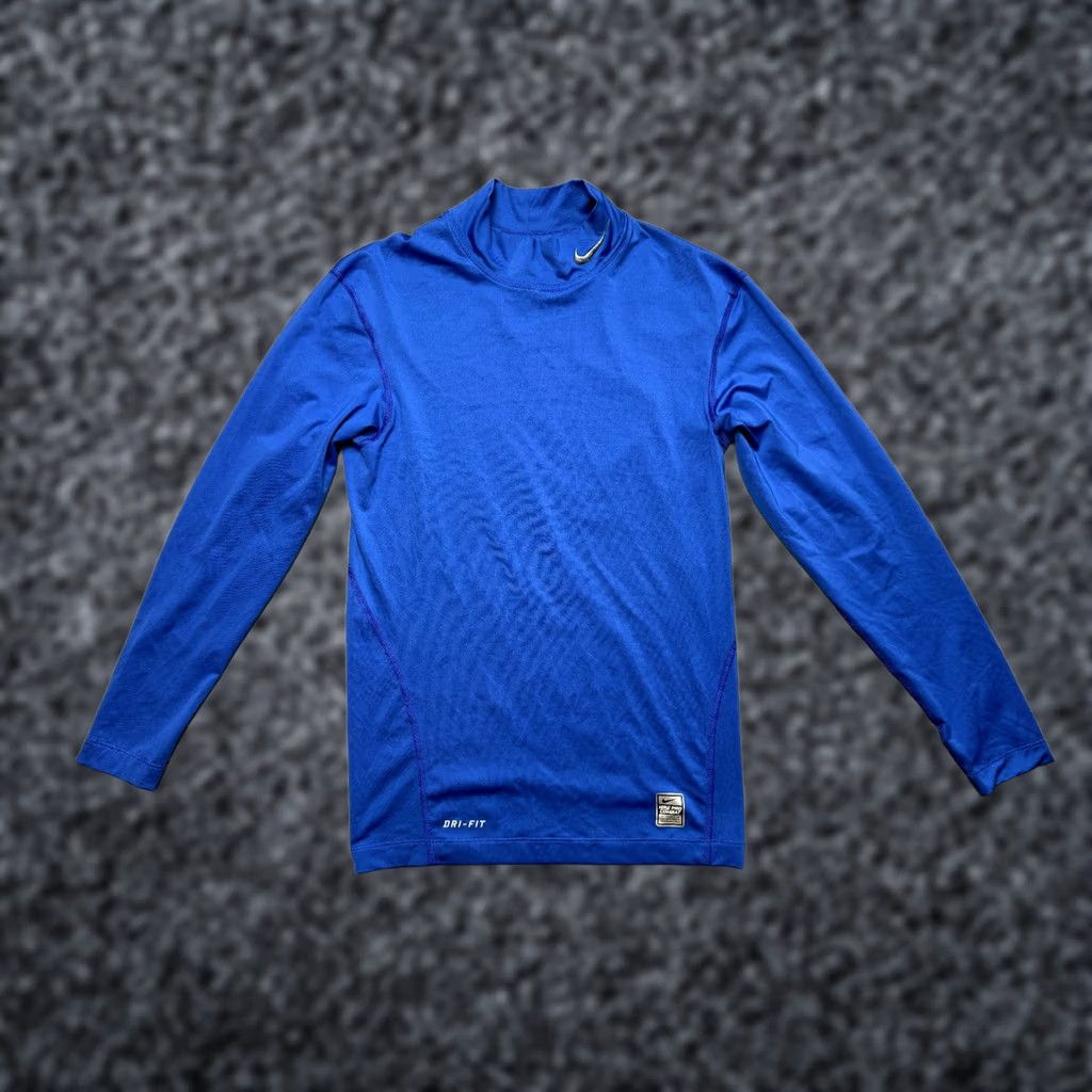 Nike Nike Pro Combat Long Sleeve Shirt Mens M Blue Dri-Fit Compression Shirt Size US M / EU 48-50 / 2 - 1 Thumbnail