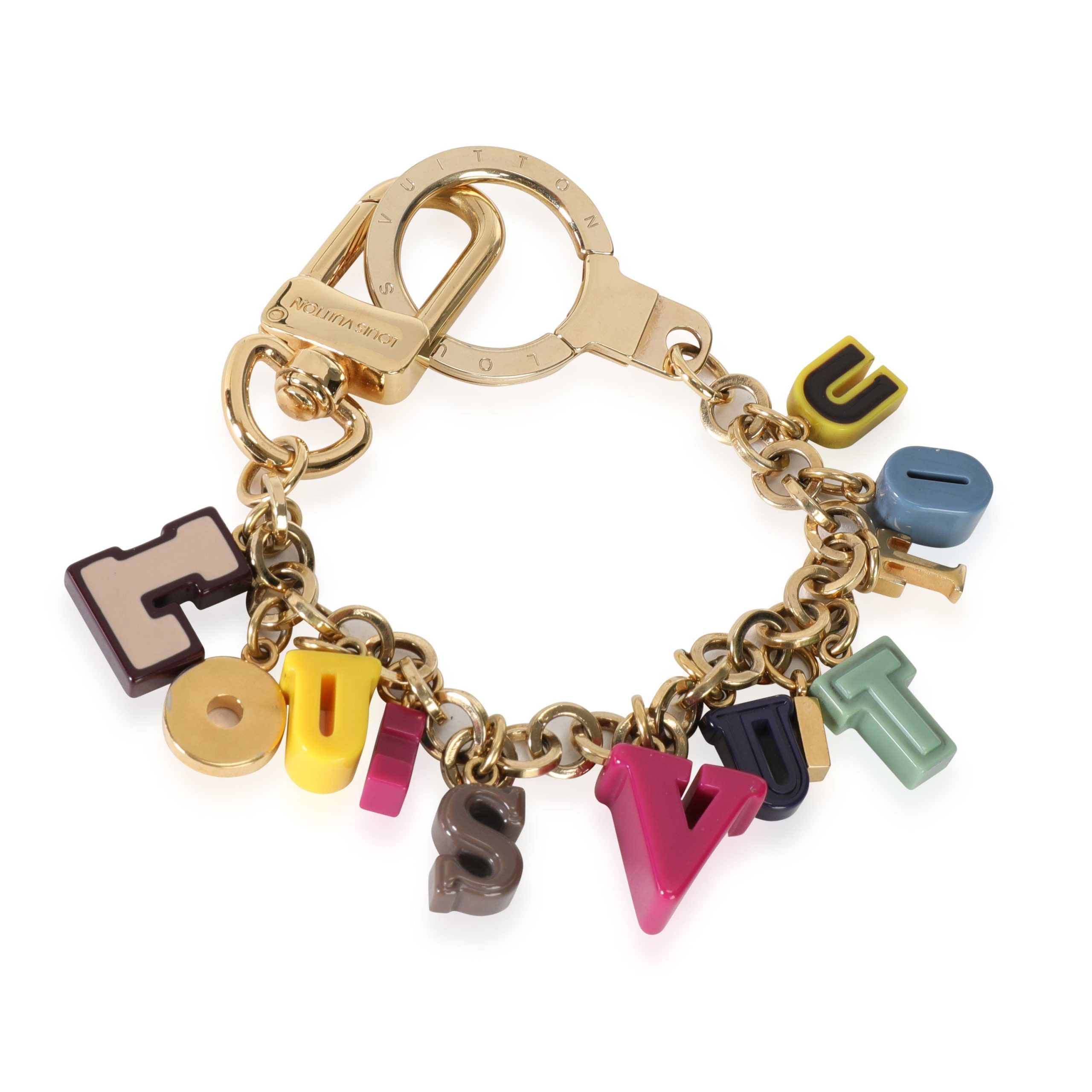 Louis Vuitton Louis Vuitton Multicolor Resin & Gold-Tone Playtime Letters Bag Charm Size ONE SIZE - 1 Thumbnail