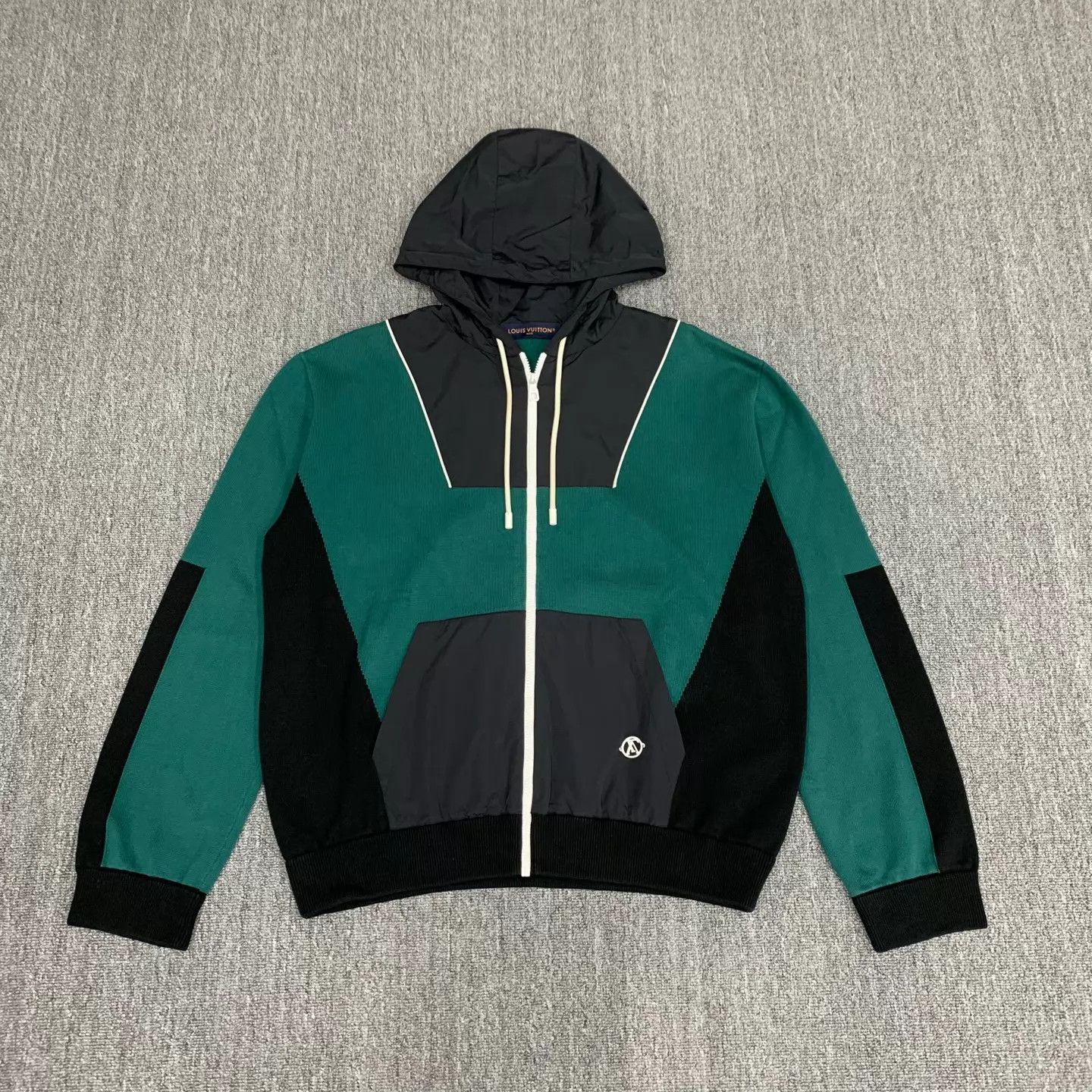 Louis Vuitton LV Color Blocked Black Green Zip-Up Jacket XL Size US XL / EU 56 / 4 - 1 Thumbnail
