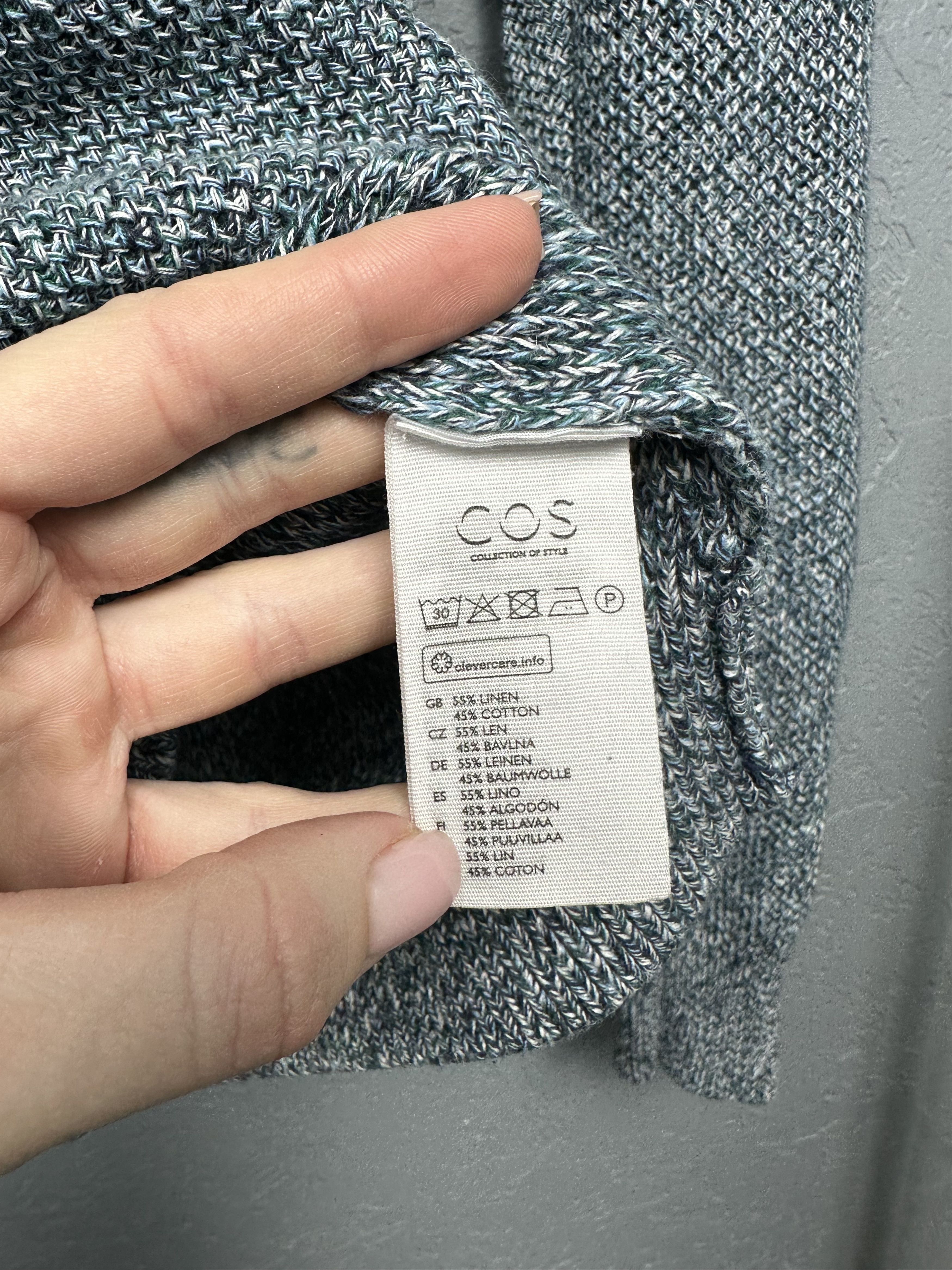 Cos Cos Mens Crew Neck LINEN Sweater Size US S / EU 44-46 / 1 - 4 Thumbnail