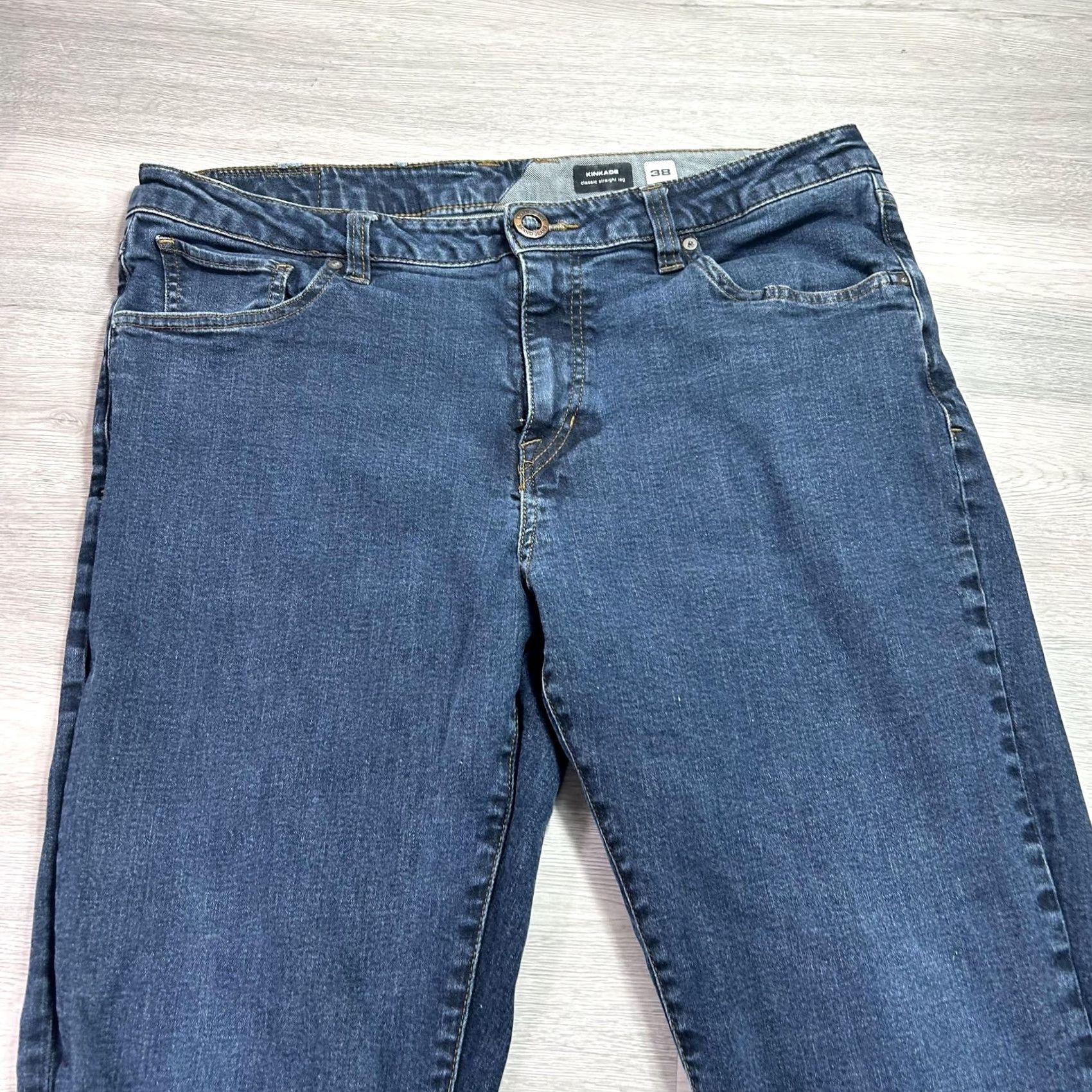 Volcom Volcom Jeans Kinkade Classic Straight Leg Mens 38x32 Blue Denim Stretch Medium Wash Pants Straight Leg Jeans Mens 38in 32in Size US 38 / EU 54 - 3 Thumbnail