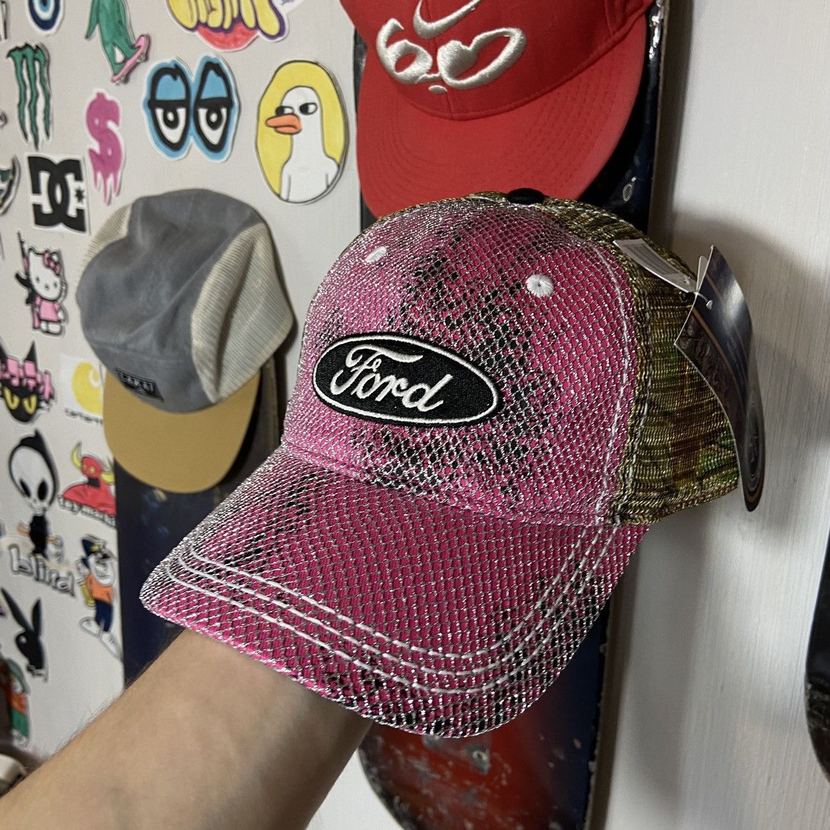 NASCAR 📌 Crazy Y2K Ford Realtree NASCAR Cap Size ONE SIZE - 6 Thumbnail