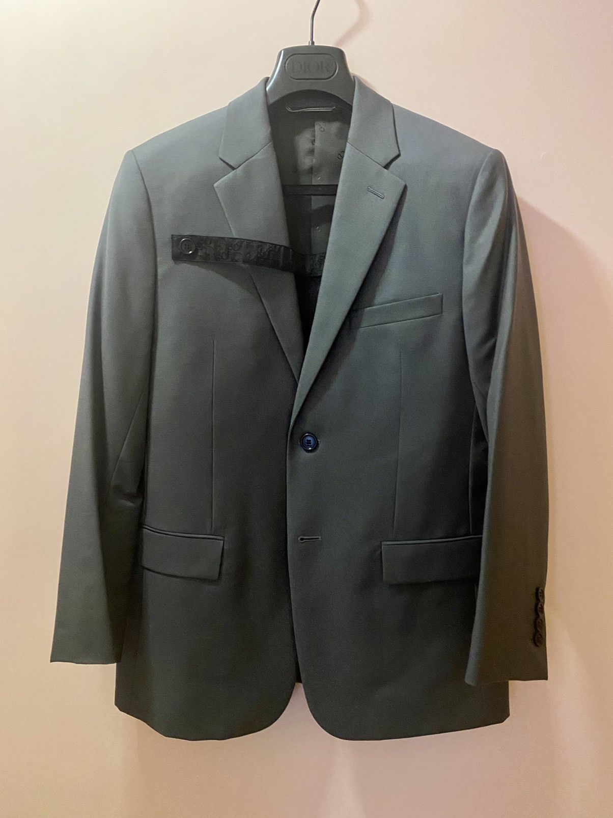 Dior Dior oblique strap grey wool blazer jacket 46 Size 46R - 3 Thumbnail