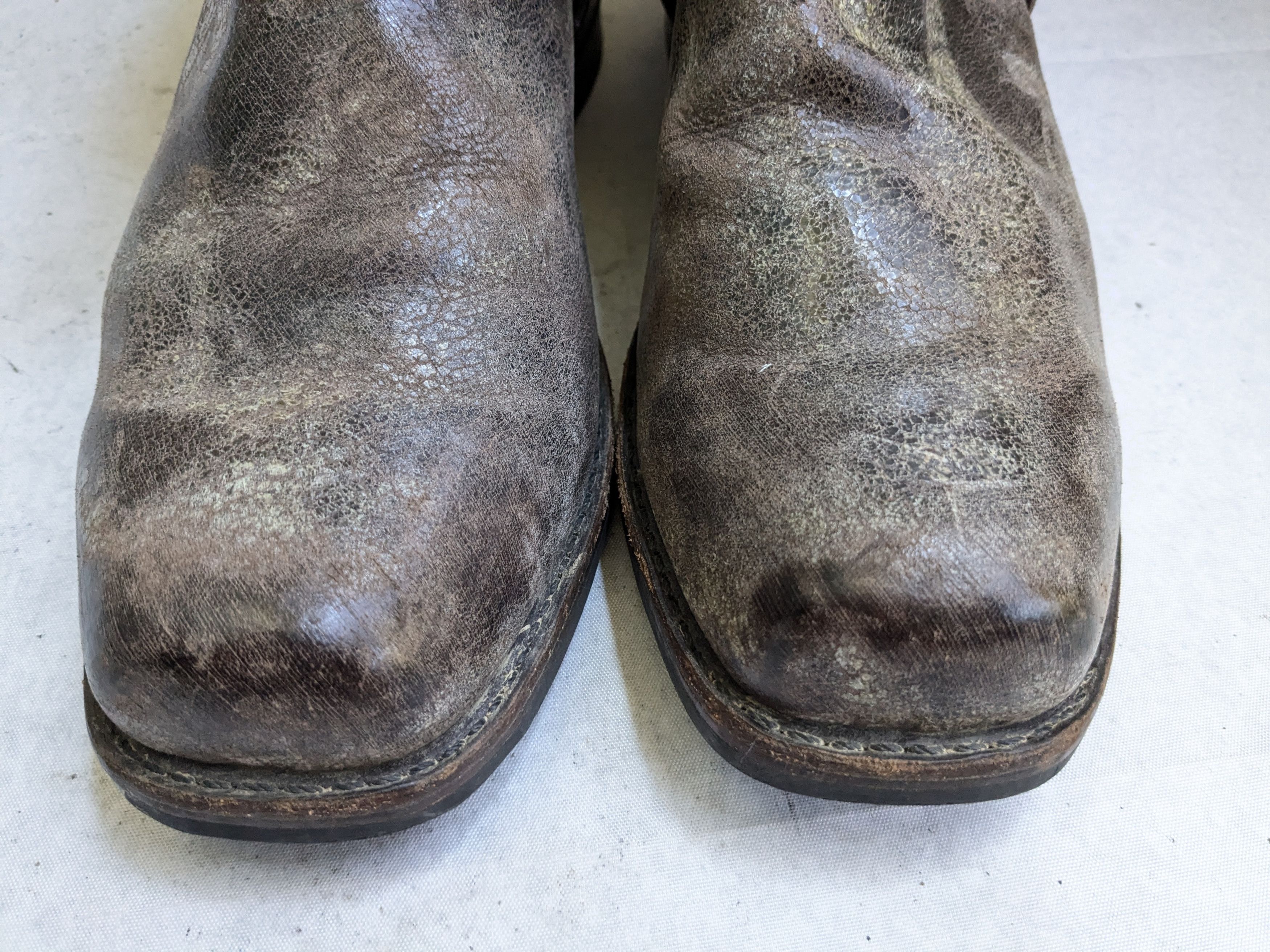 Frye Frye Harness Boots Brown Leather 11.5 M Leather Buckle Size US 11.5 / EU 44-45 - 3 Thumbnail