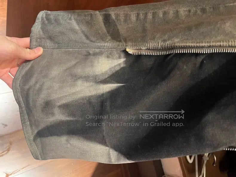 Rick Owens RICK OWENS Heather Grey Zipper Denim Pants Size 30" / US 8 / IT 44 - 3 Thumbnail