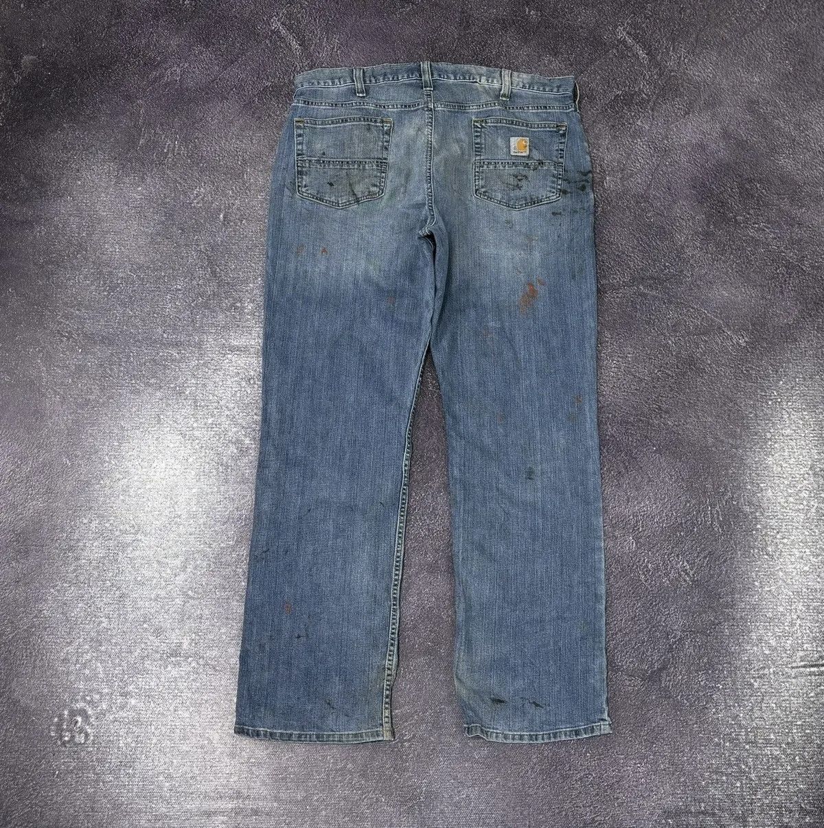 Carhartt × Vintage Vintage Carhartt Faded Blue Relaxed Fit Painted Hype Jeans Size US 38 / EU 54 - 1 Thumbnail