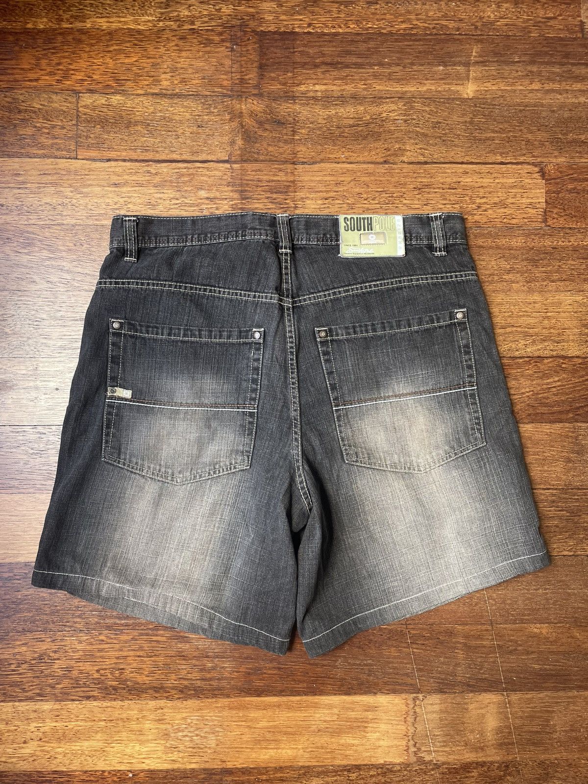 Southpole Vintage Y2K Southpole Baggy Black Denim Shorts / Jorts Size US 38 / EU 54 - 2 Thumbnail