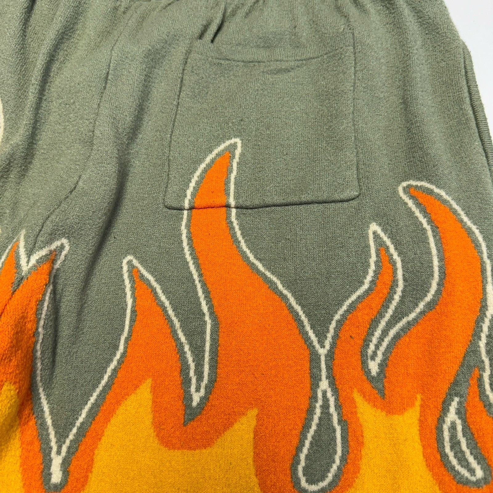 Other Rebel Minds Fleece Flame Shorts Mens Size 29x5 Faded Green Size US 29 - 6 Thumbnail