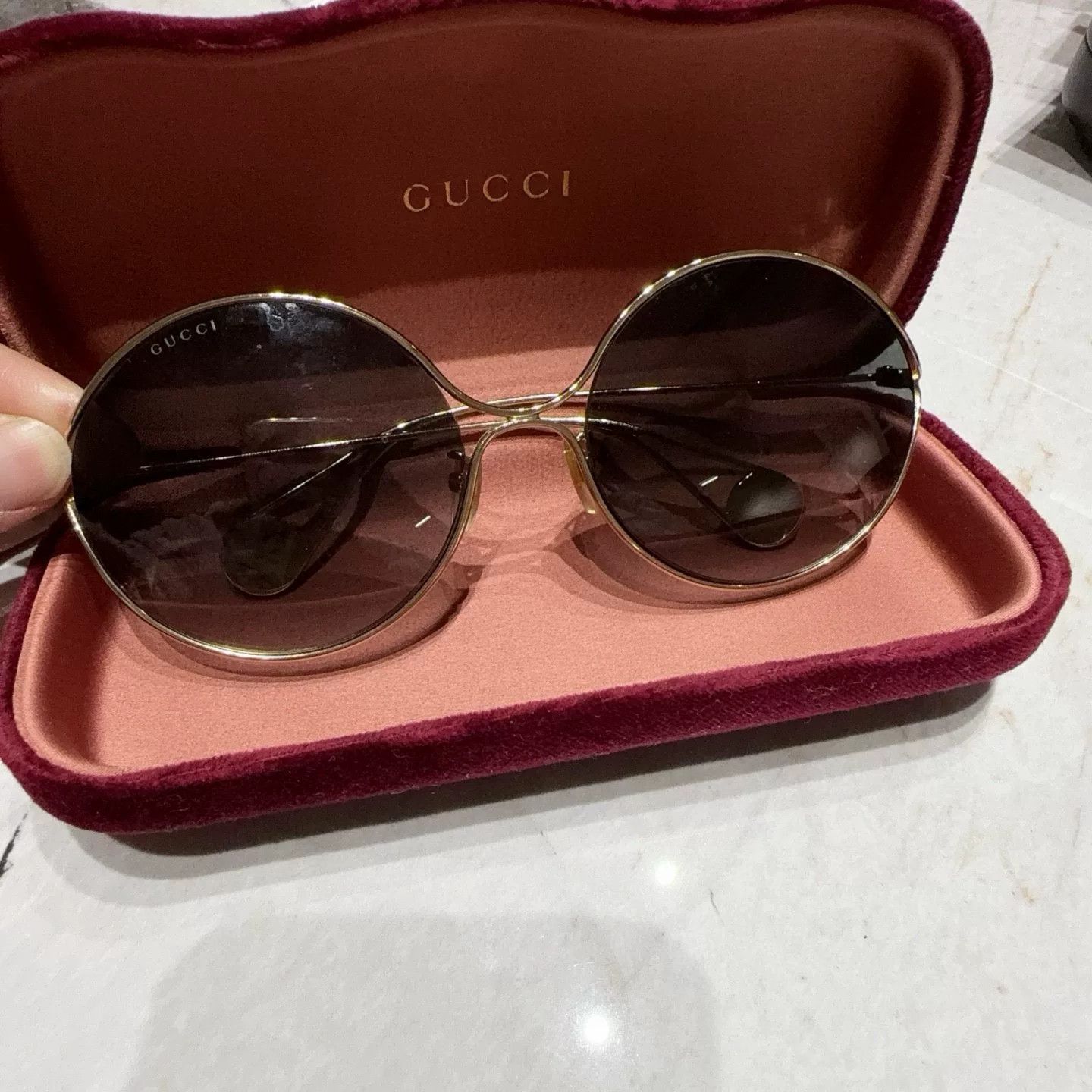 Gucci Gucci Pearl Sunglasses Ni Ni Style Size ONE SIZE - 1 Thumbnail