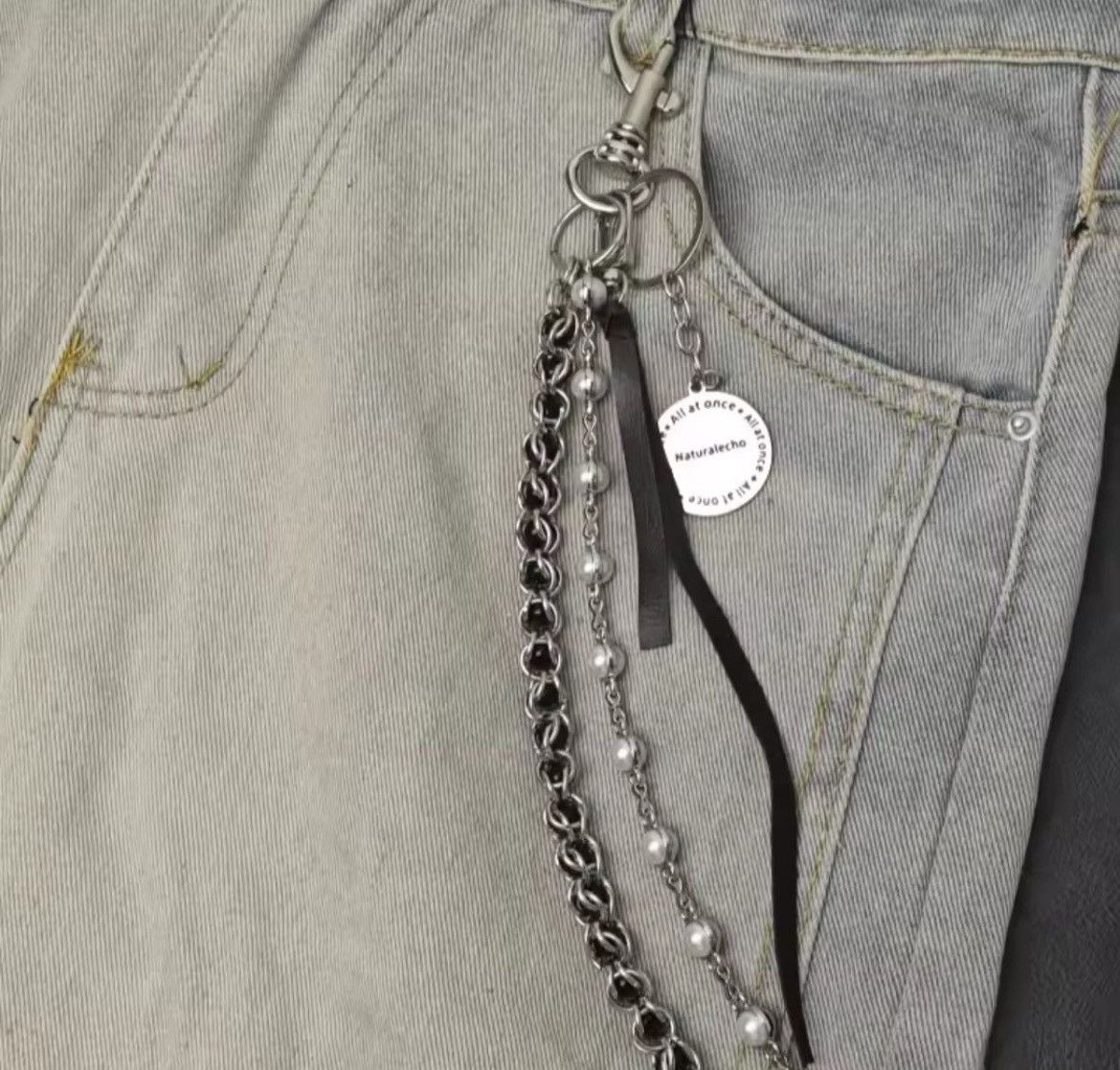Japanese Brand × Jewelry Titanium Steel Clamp Beads Punk Pants Chain Size ONE SIZE - 3 Thumbnail