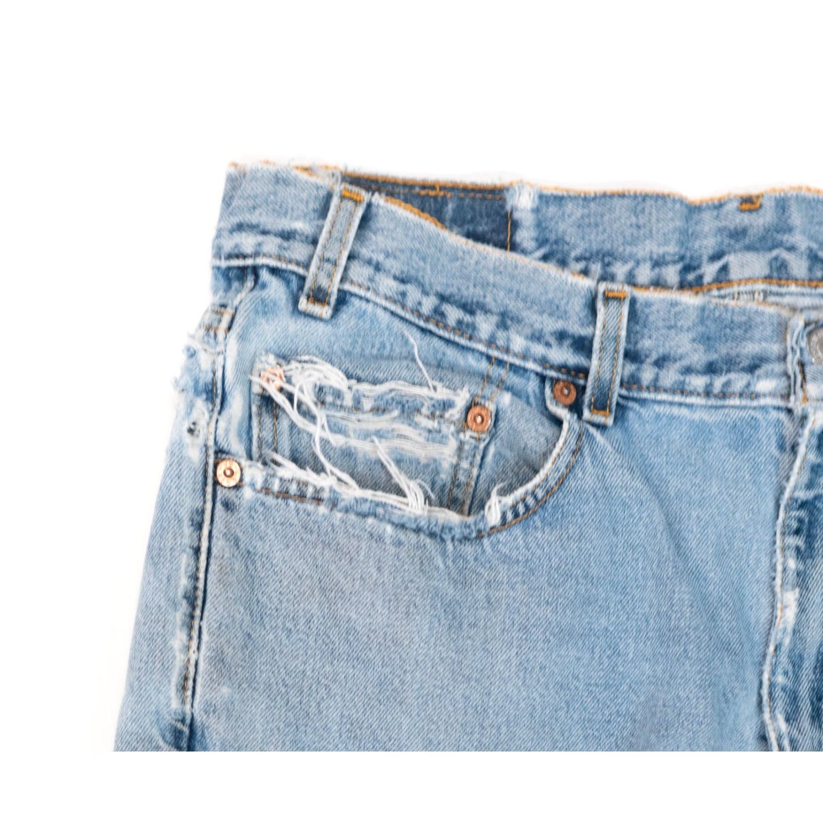 Levi's VINTAGE Levi’s 550 Denim Jeans Drops Distressed 36 X 30 USA Men Regular Blue jeans 5-Pocket HTF Thrash Grunge Hip Hop 90s Rock California Size US 36 / EU 52 - 3 Thumbnail