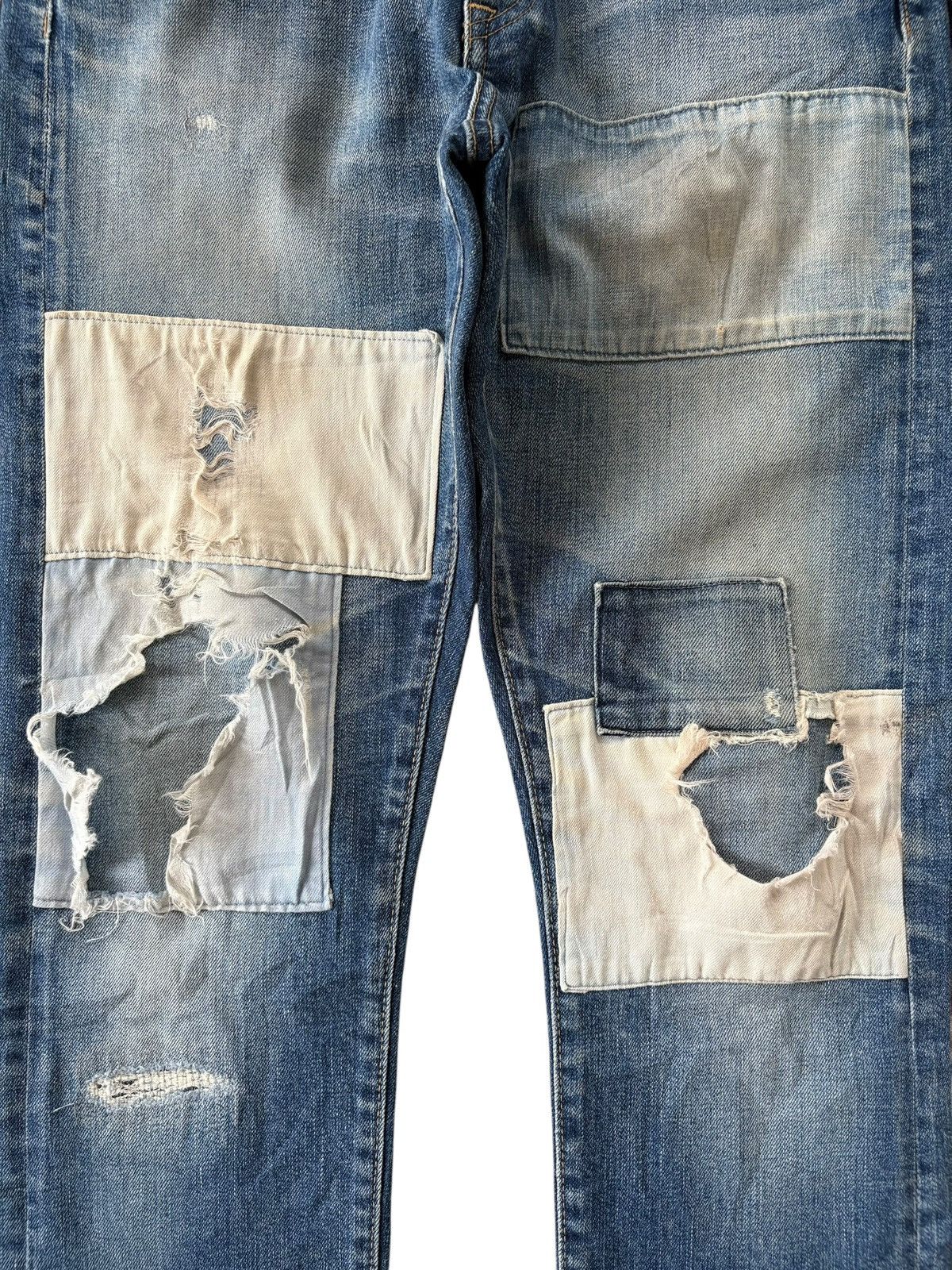 Japan Blue Vintage Y2K Japan Blue Malibu Patchwork Reworked Jeans Size US 32 / EU 48 - 4 Thumbnail